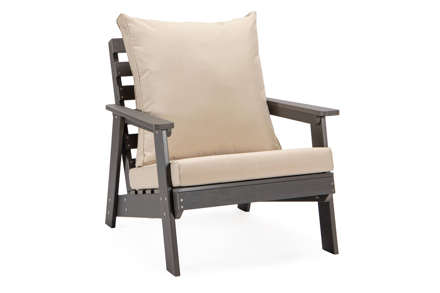 LeisureMod Alpine Modern Polystyrene 4-Peice Patio Conversation Set - Beige