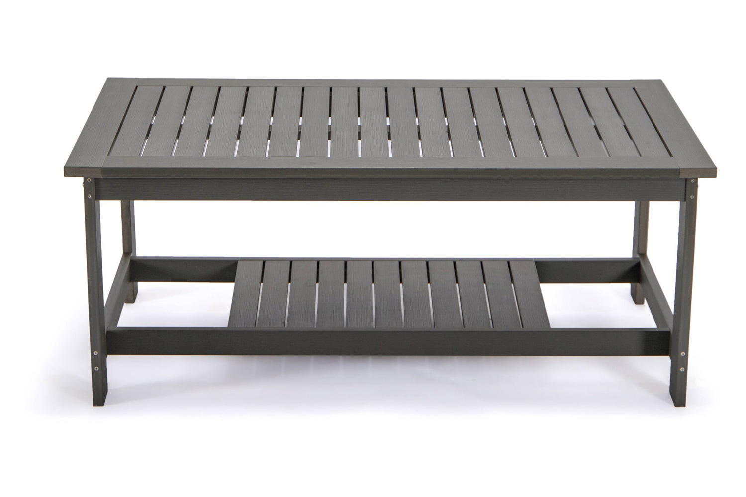 LeisureMod Alpine Modern Polystyrene 4-Peice Patio Conversation Set - Charcoal