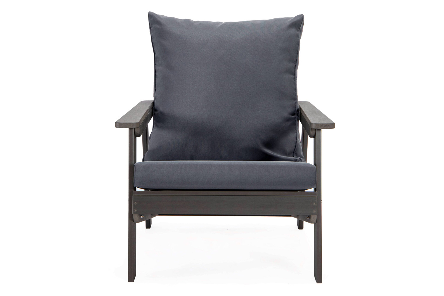 LeisureMod Alpine Modern Polystyrene 4-Peice Patio Conversation Set - Charcoal