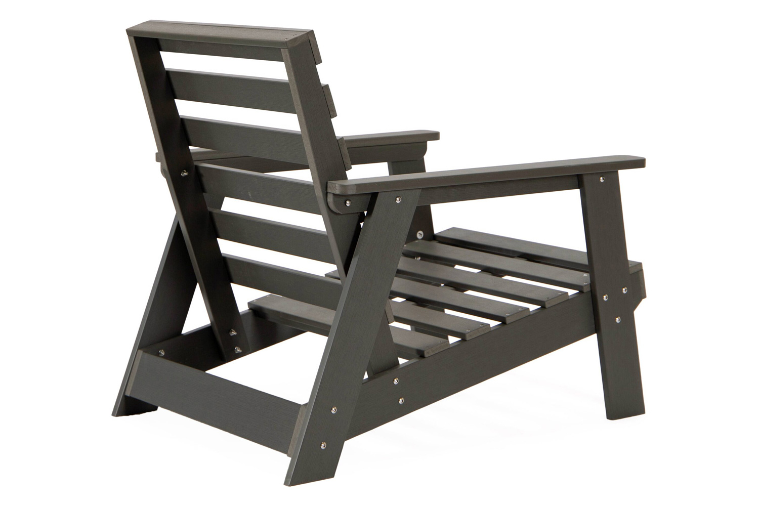 LeisureMod Alpine Modern Polystyrene 4-Peice Patio Conversation Set - Charcoal