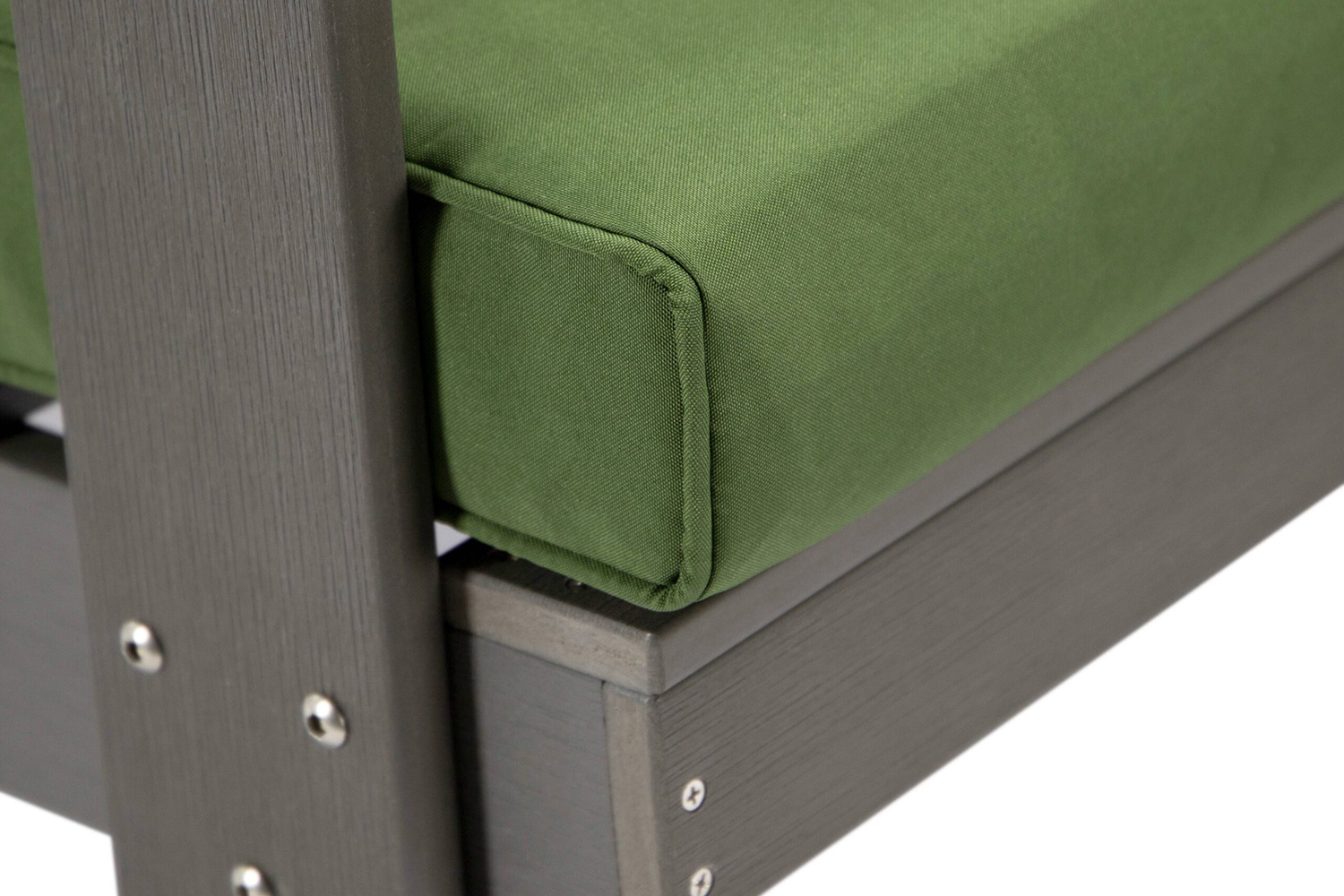 LeisureMod Alpine Modern Polystyrene 4-Peice Patio Conversation Set - Dark Green