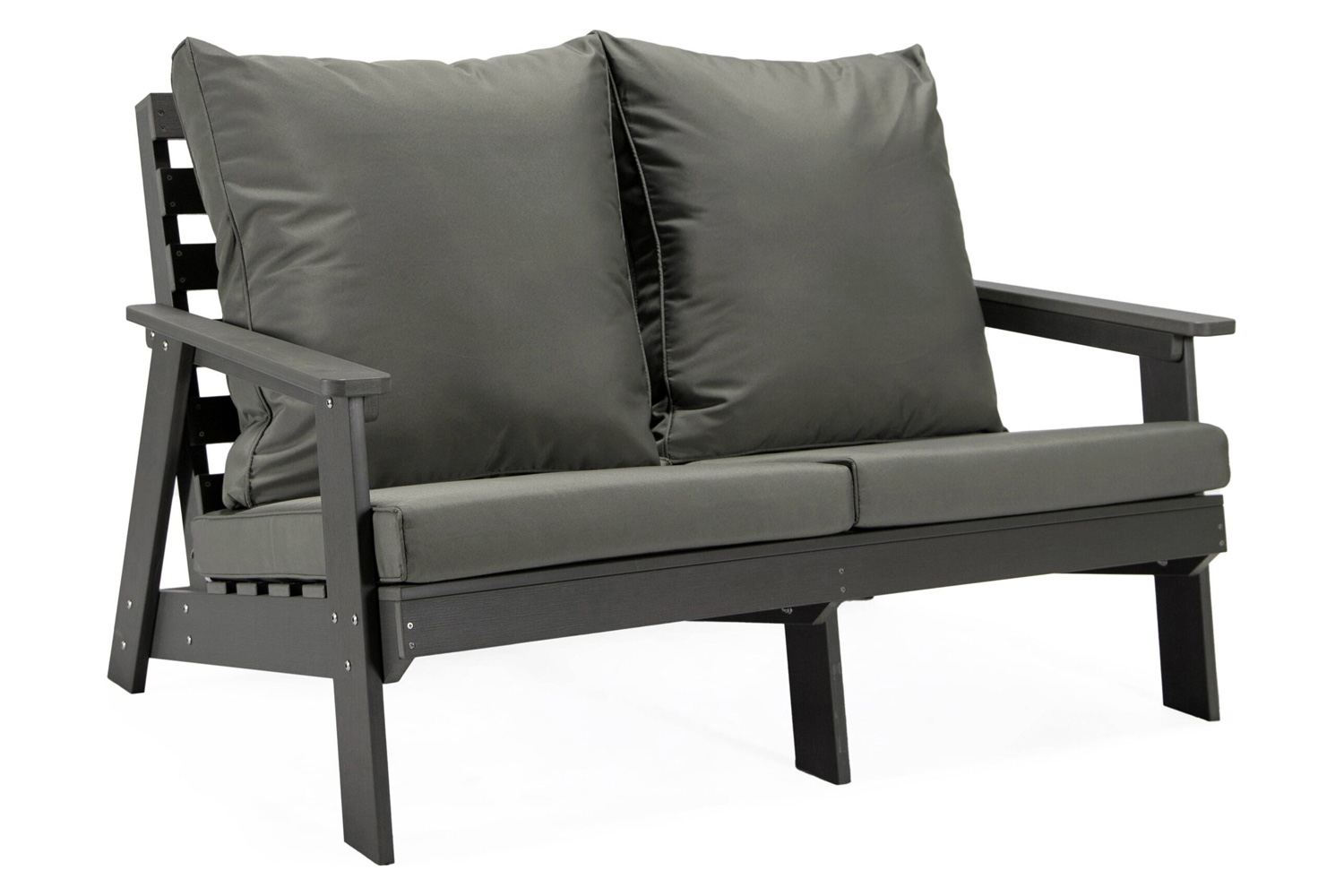 LeisureMod Alpine Modern Polystyrene 4-Peice Patio Conversation Set - Taupe