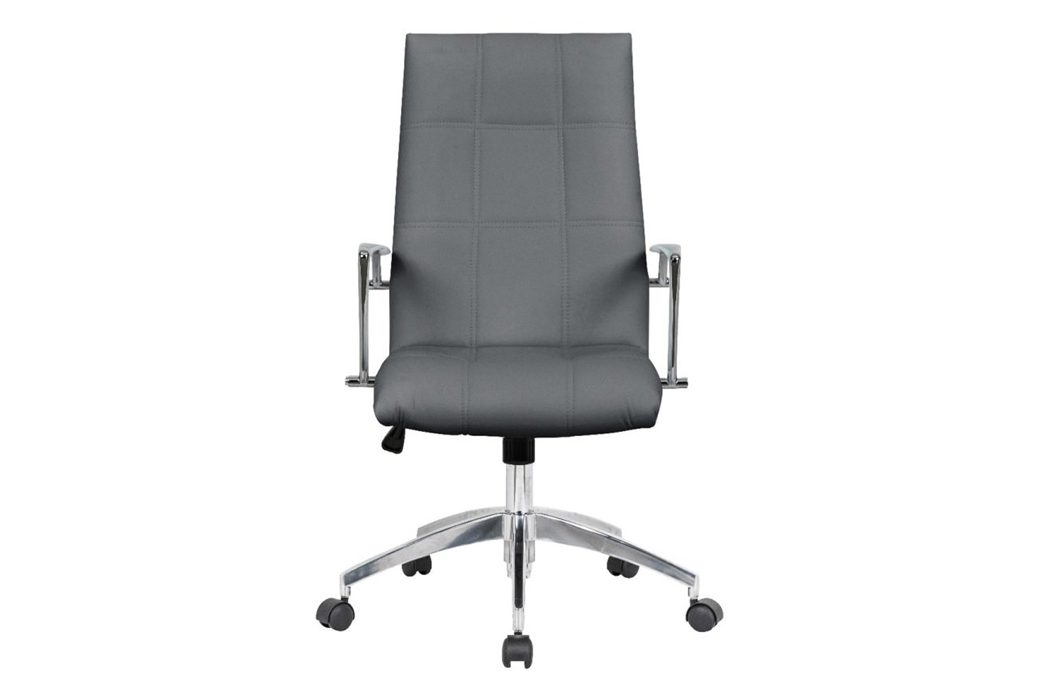 LeisureMod Benmar Leatherette Office Chair - Gray