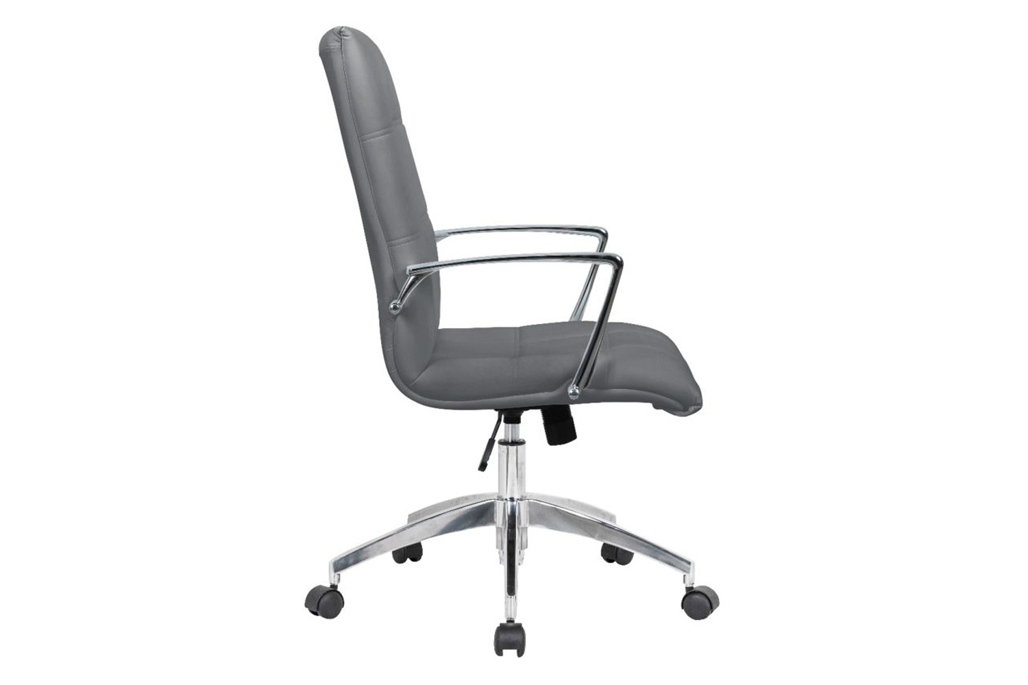 LeisureMod Benmar Leatherette Office Chair - Gray
