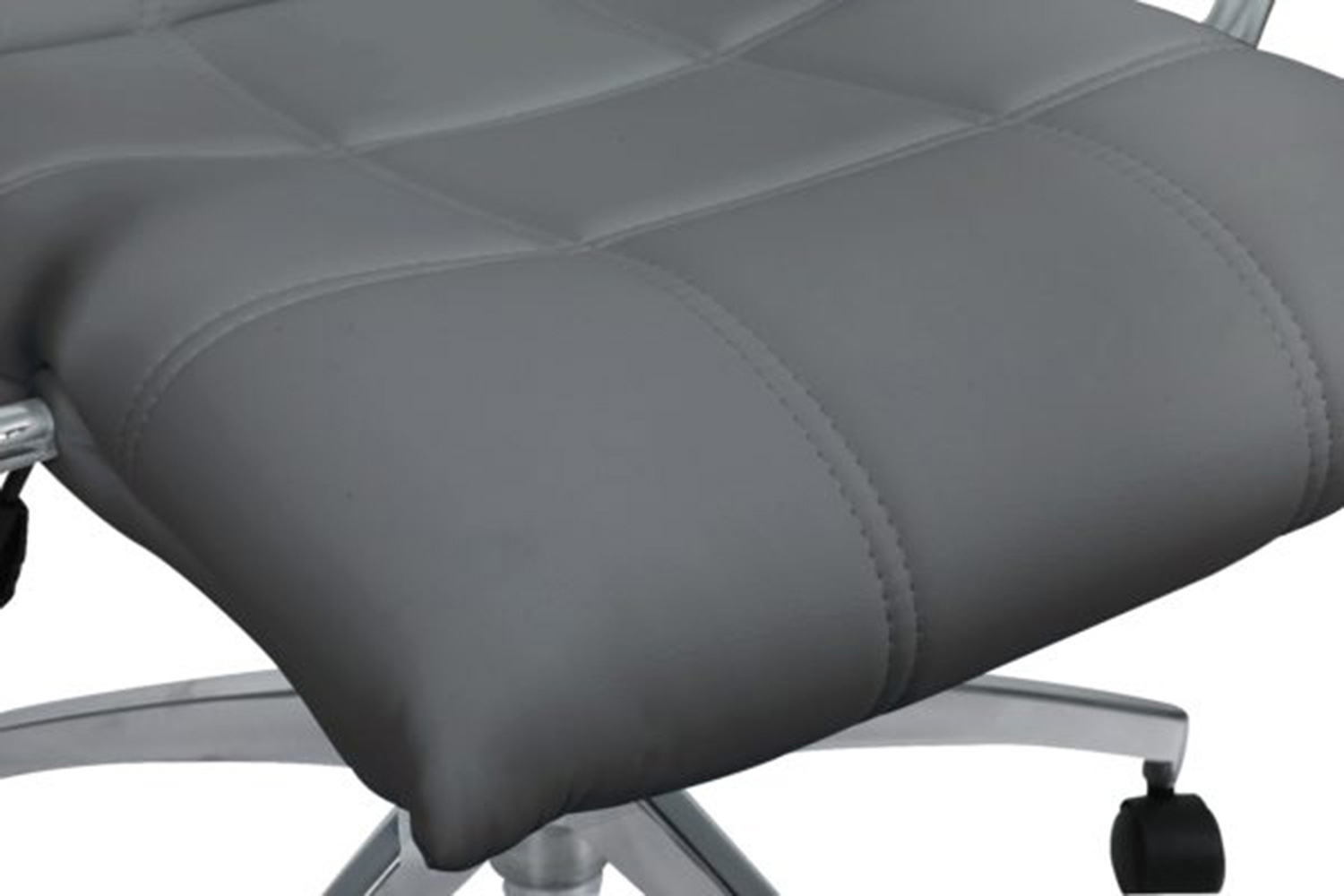LeisureMod Benmar Leatherette Office Chair - Gray