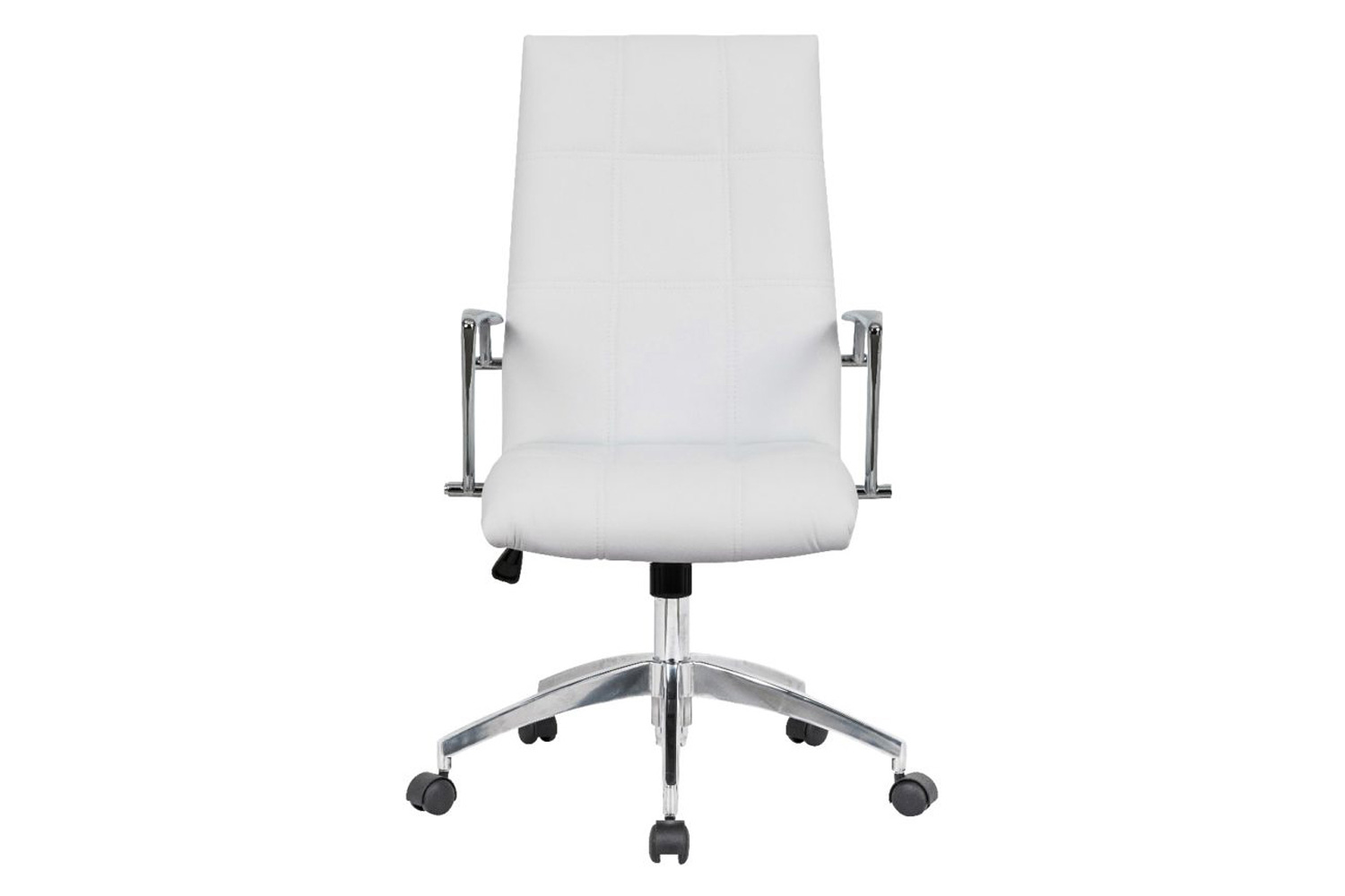 LeisureMod Benmar Leatherette Office Chair - White