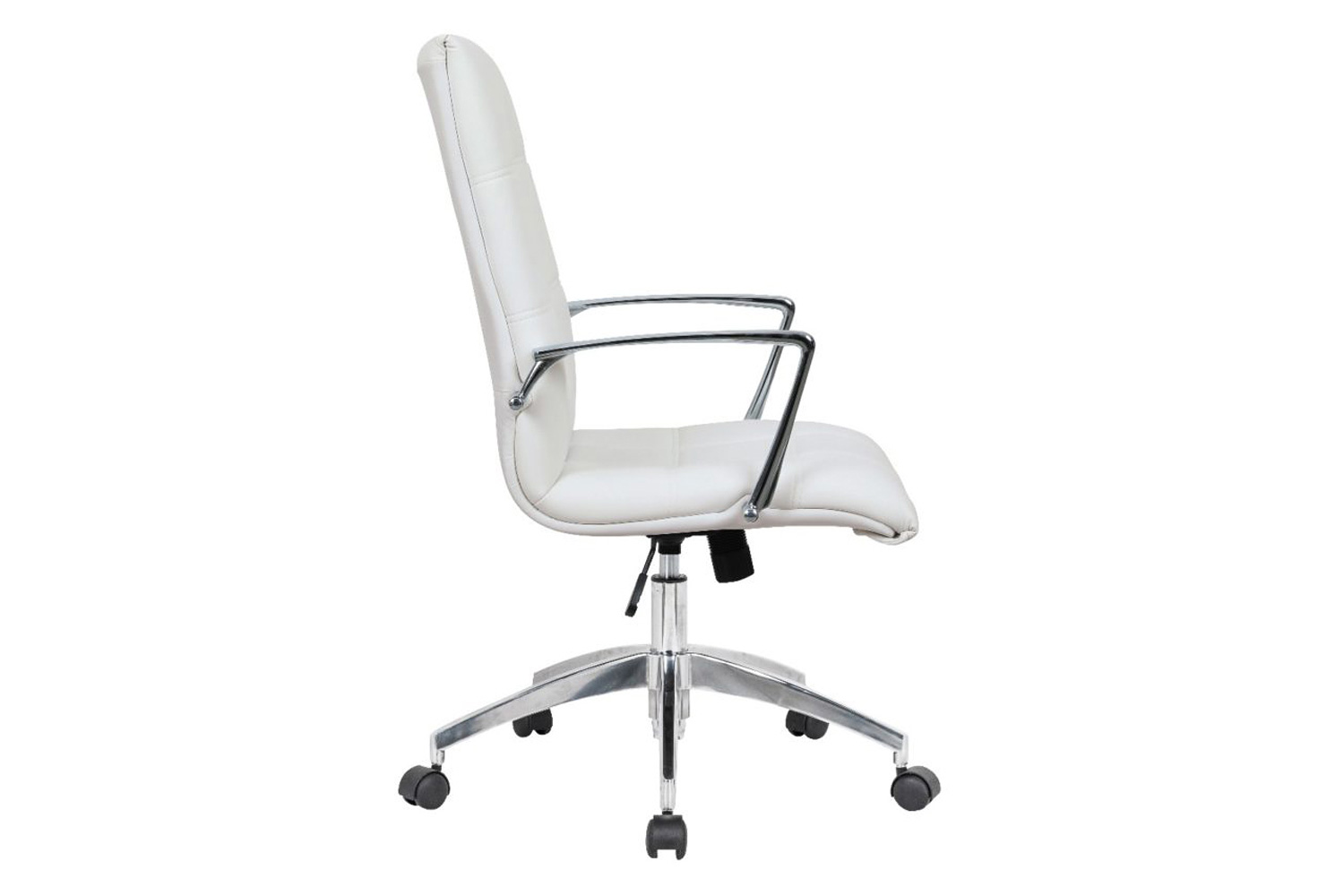 LeisureMod Benmar Leatherette Office Chair - White