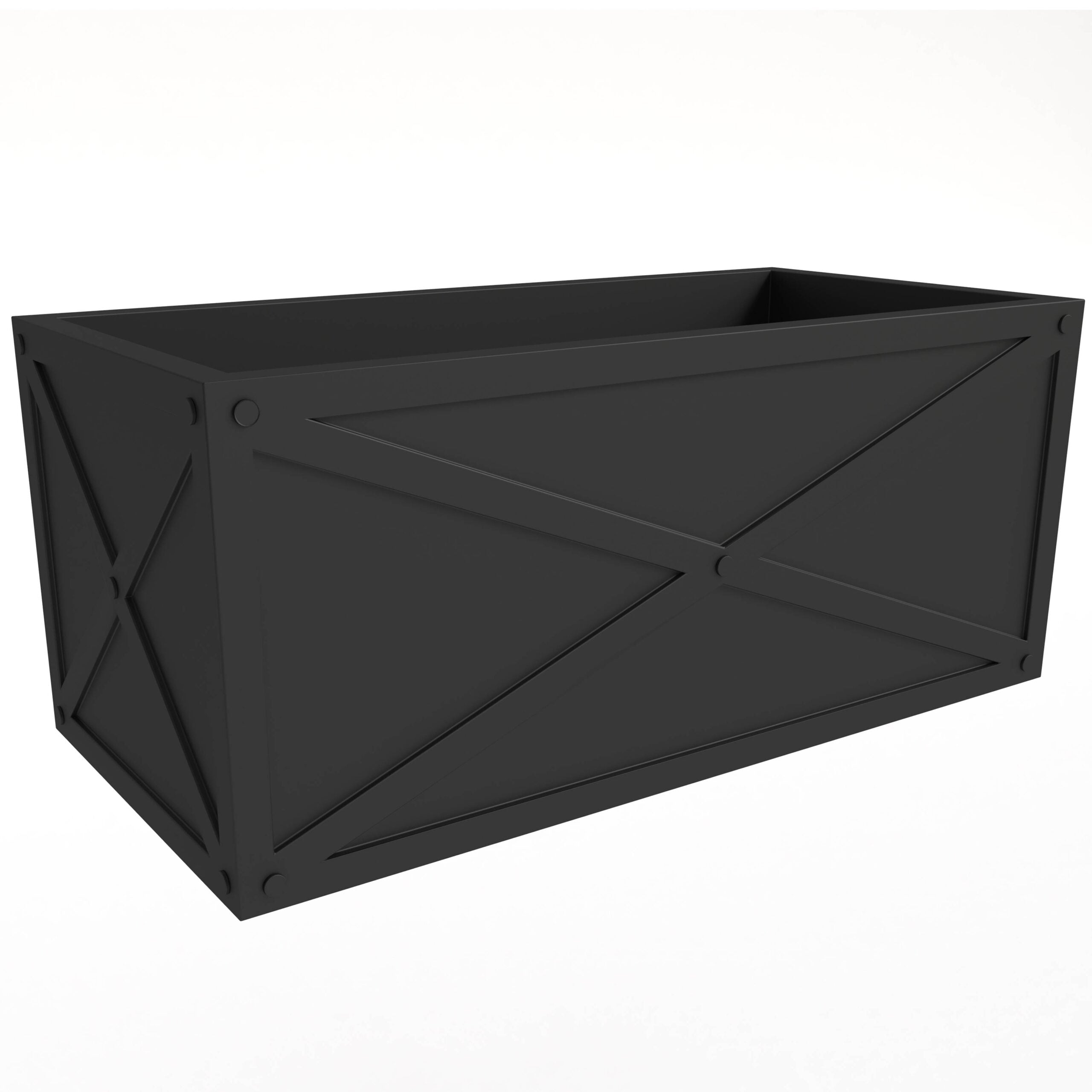 LeisureMod - Bonsai Modern Rectangle Fiberstone and Clay Planter with Drainage Holes