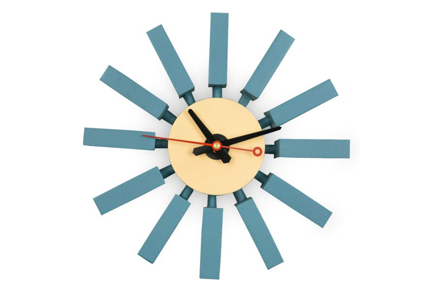 LeisureMod - Vdara Modern Design Block Silent Non-Ticking Wall Clock