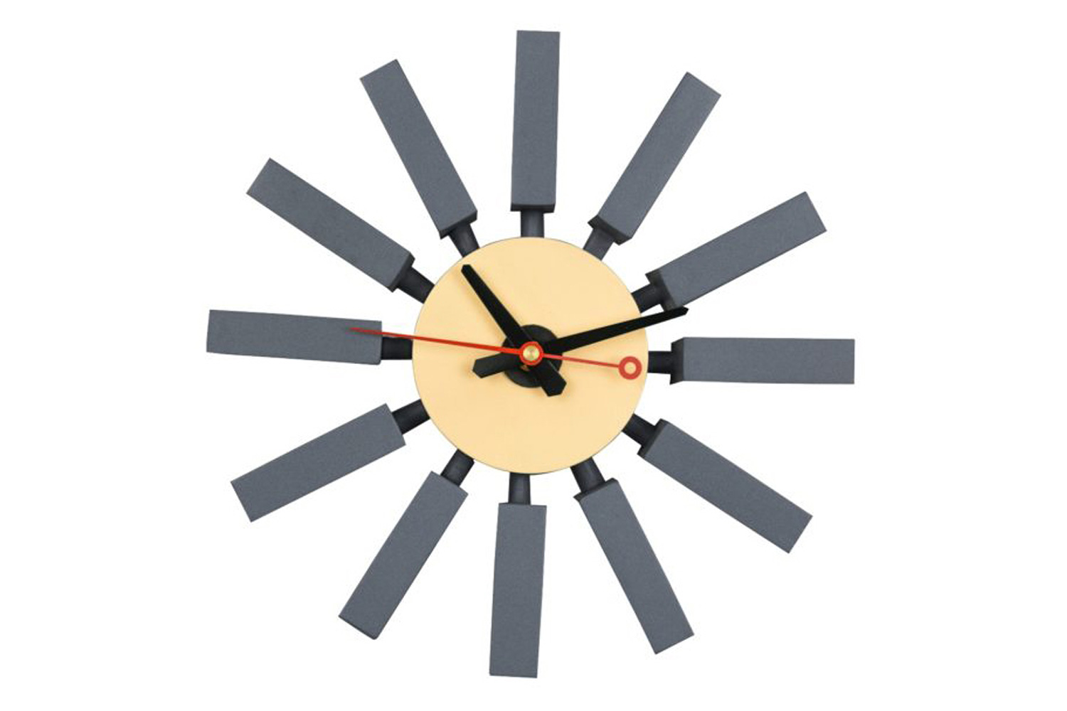 LeisureMod - Vdara Modern Design Block Silent Non-Ticking Wall Clock