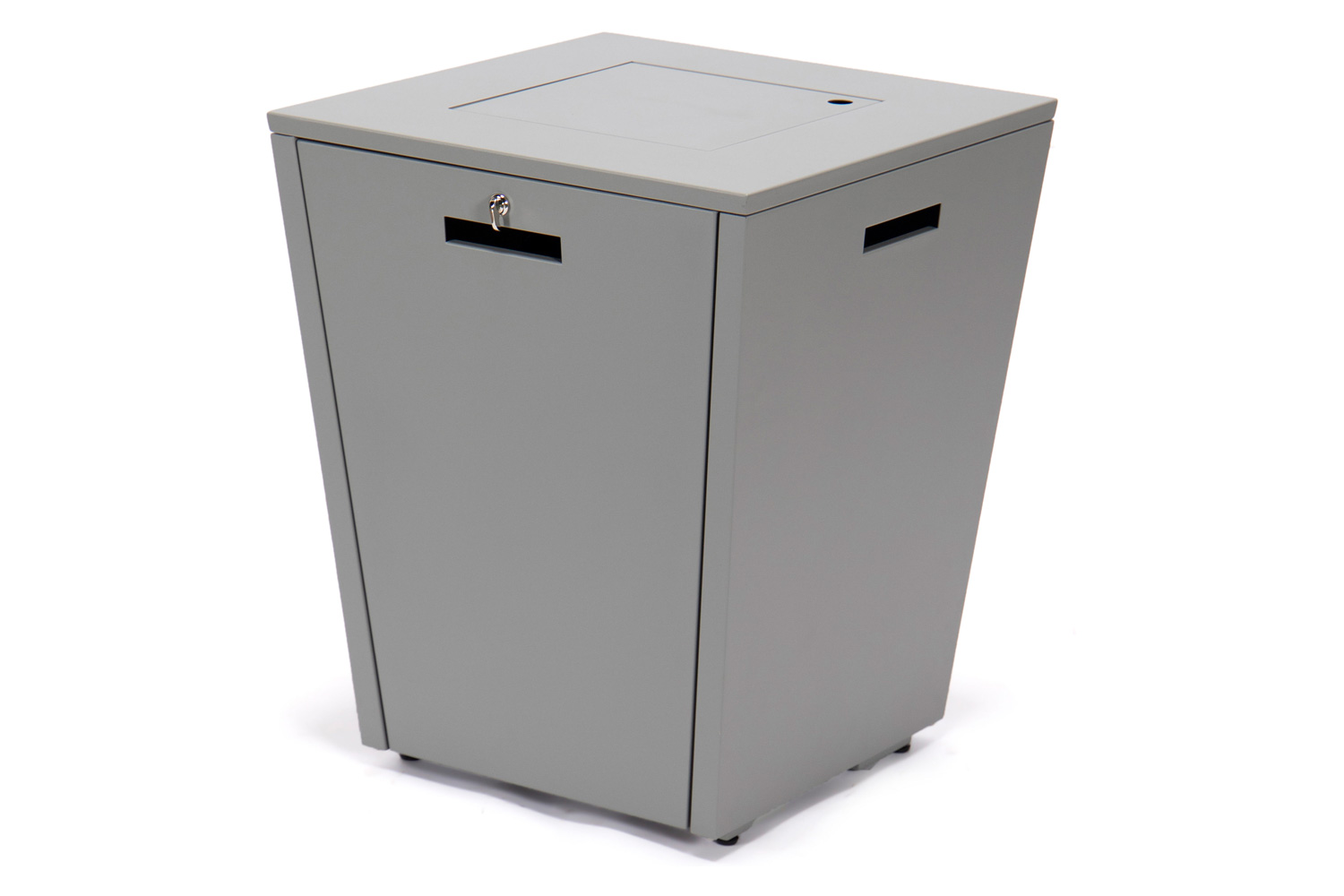 LeisureMod Chelsea Aluminum Patio Modern Propane Fire Pit Side Table - Gray