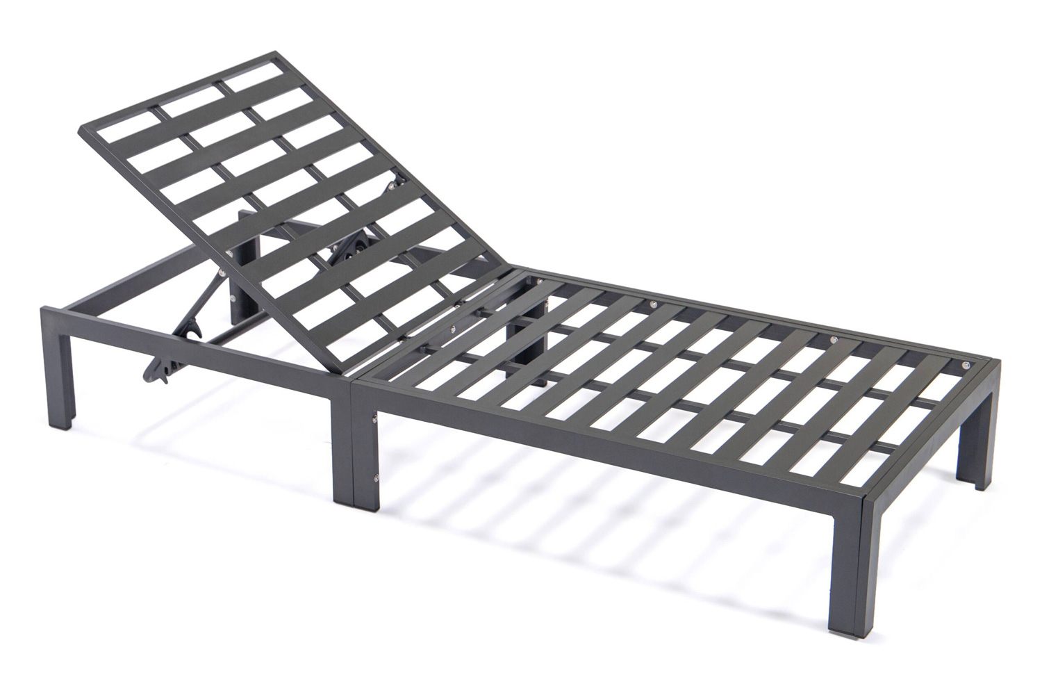 LeisureMod Chelsea Modern Outdoor Black Chaise Lounge Chair with Cushions (Set Of 2) - Green