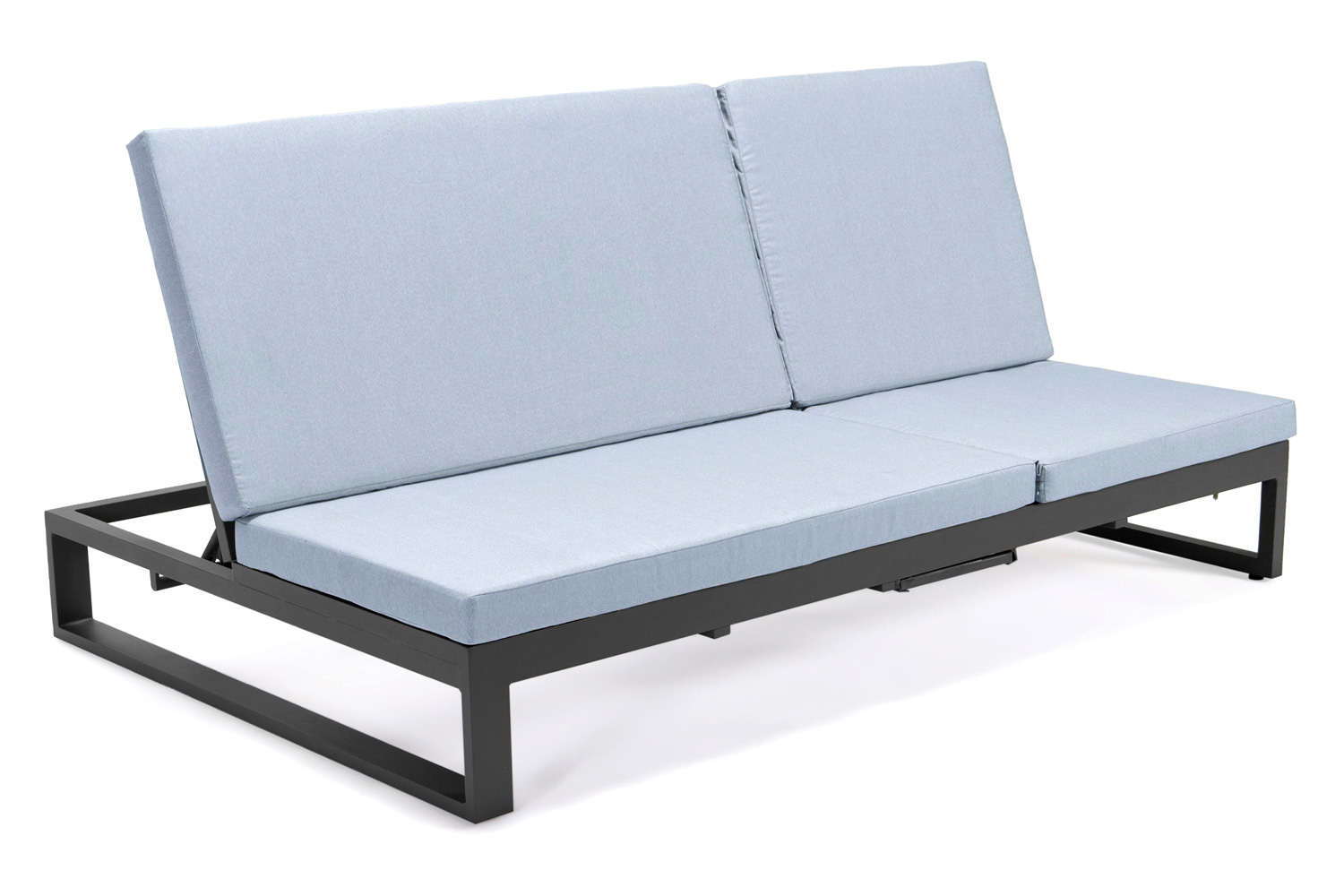 LeisureMod - Chelsea Convertible Double Chaise Lounge Chair and Sofa with Cushions