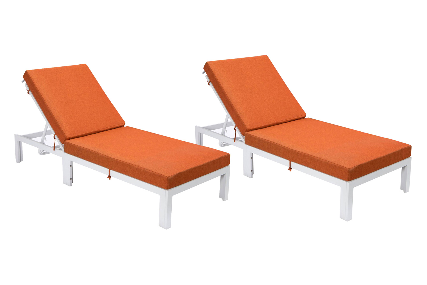 LeisureMod - Chelsea Modern Outdoor Weathered Gray Chaise Lounge Chair with Cushions (Set Of 2)
