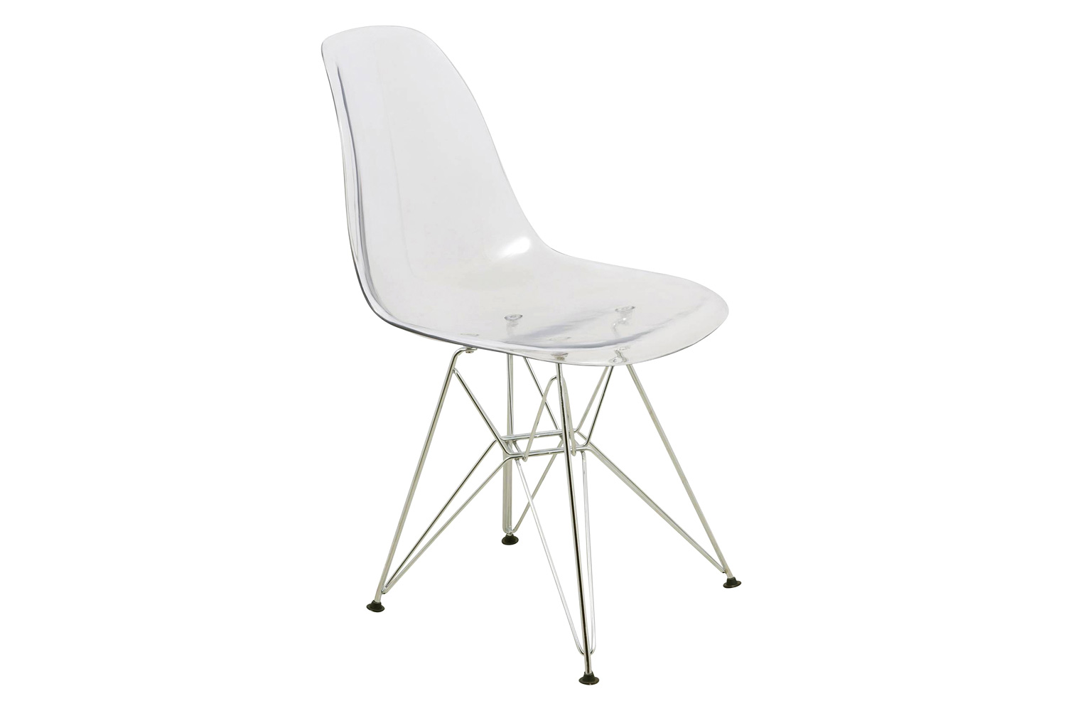 LeisureMod - Cresco Molded Plastic Eiffel Side Chair with Chrome Legs
