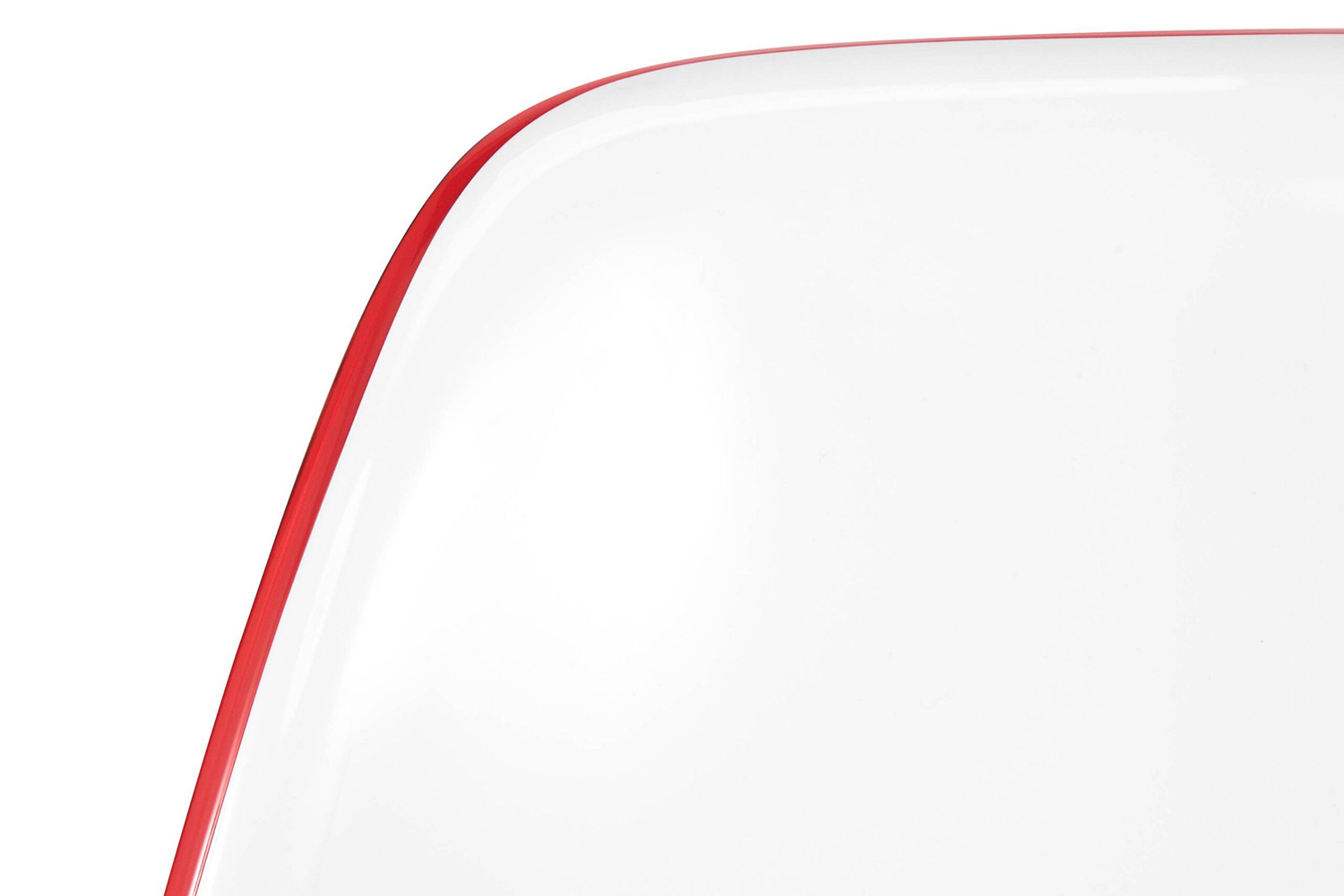 LeisureMod Cresco Modern Molded Eiffel Side Dining Chair with Gold Base - White/Red