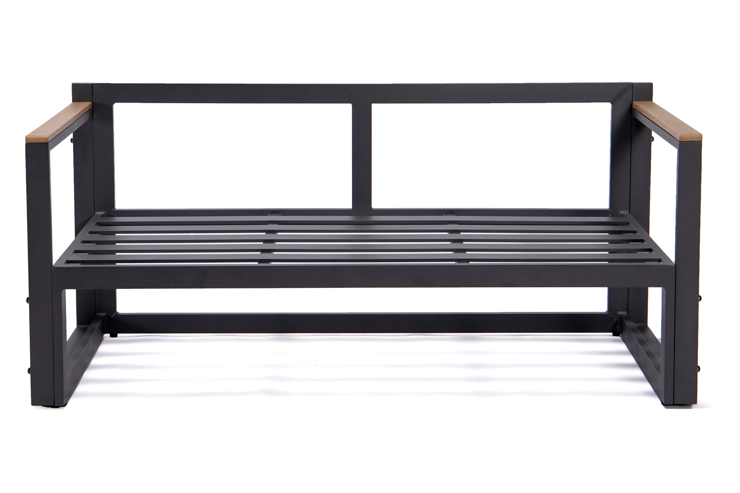 LeisureMod Chelsea Black Sectional with Adjustable Headrest and Coffee Table with Two Tone Cushions - Red