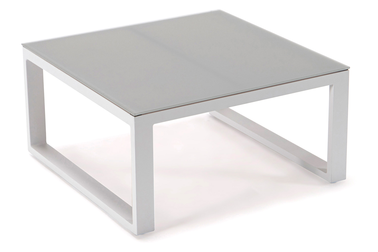 LeisureMod Chelsea White Sectional with Adjustable Headrest and Coffee Table with Two Tone Cushions - Light Gray