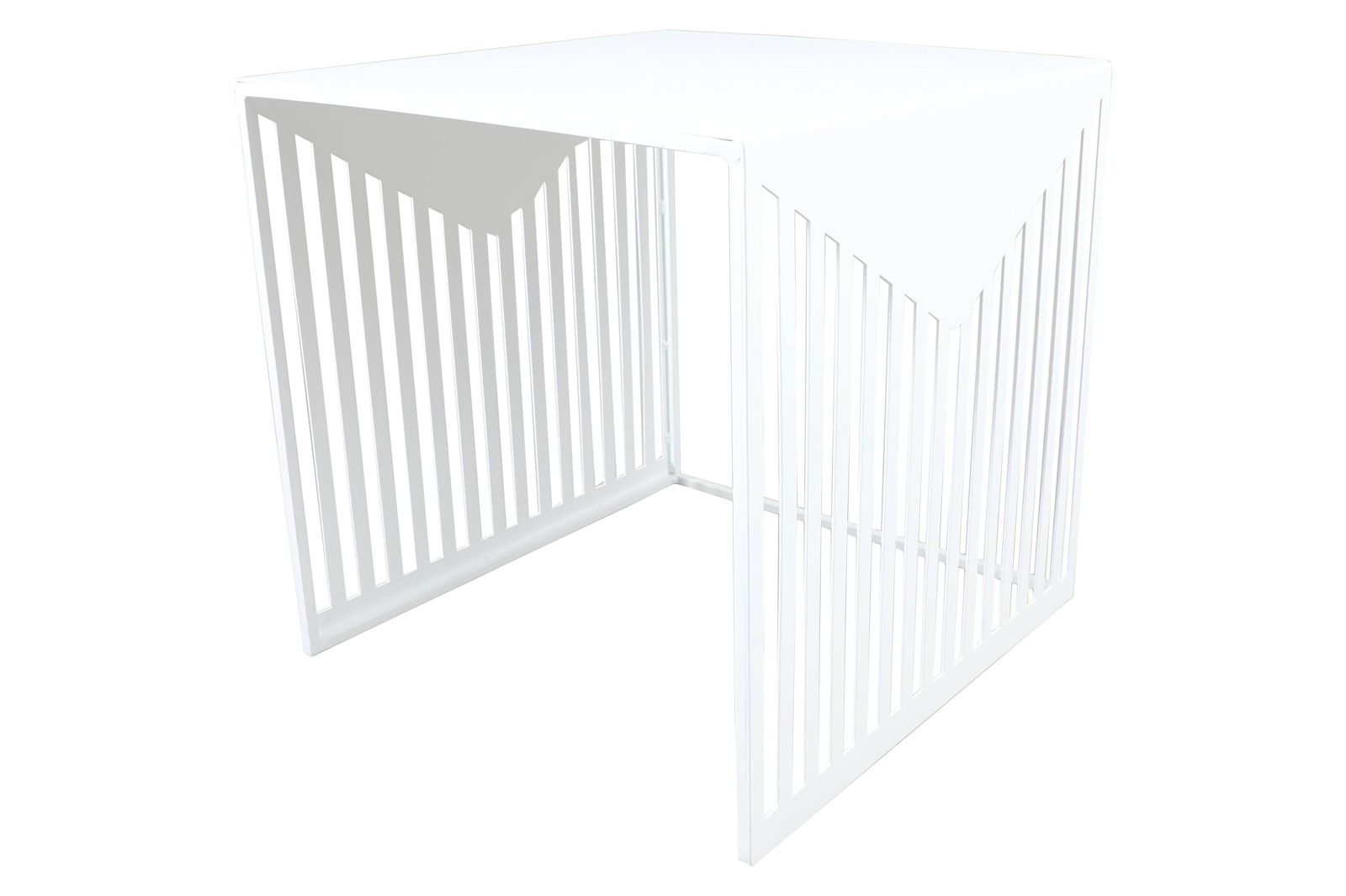 LeisureMod - Cisco Modern Square Steel Side Table With Powder Coated Finish