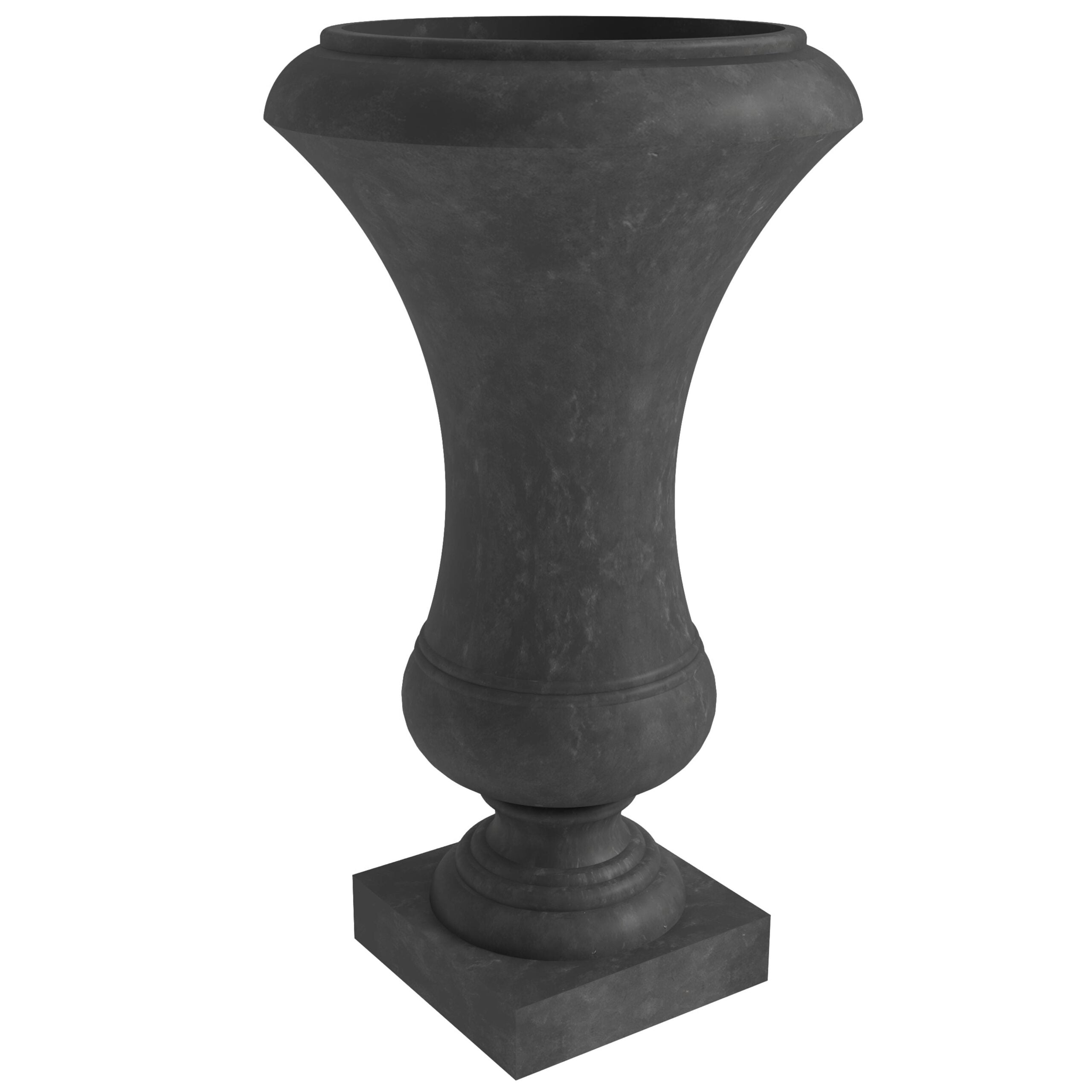 LeisureMod - Daisy Fiberstone and Clay Urn Planter with Drainage Holes
