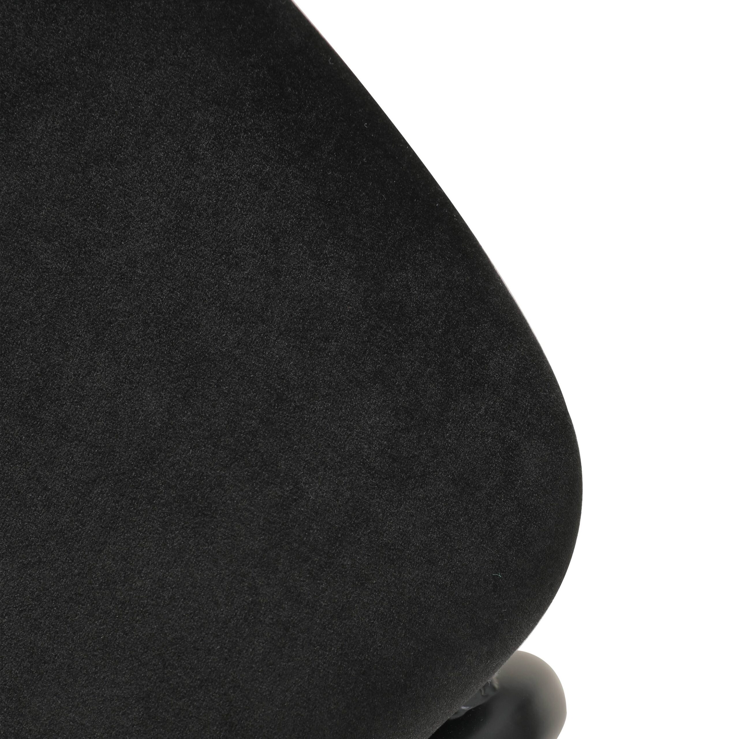 LeisureMod Ervilla Mid-Century Modern Wicker Bar Stool with Fabric Seat and Black Powder Coated Steel Frame - Black