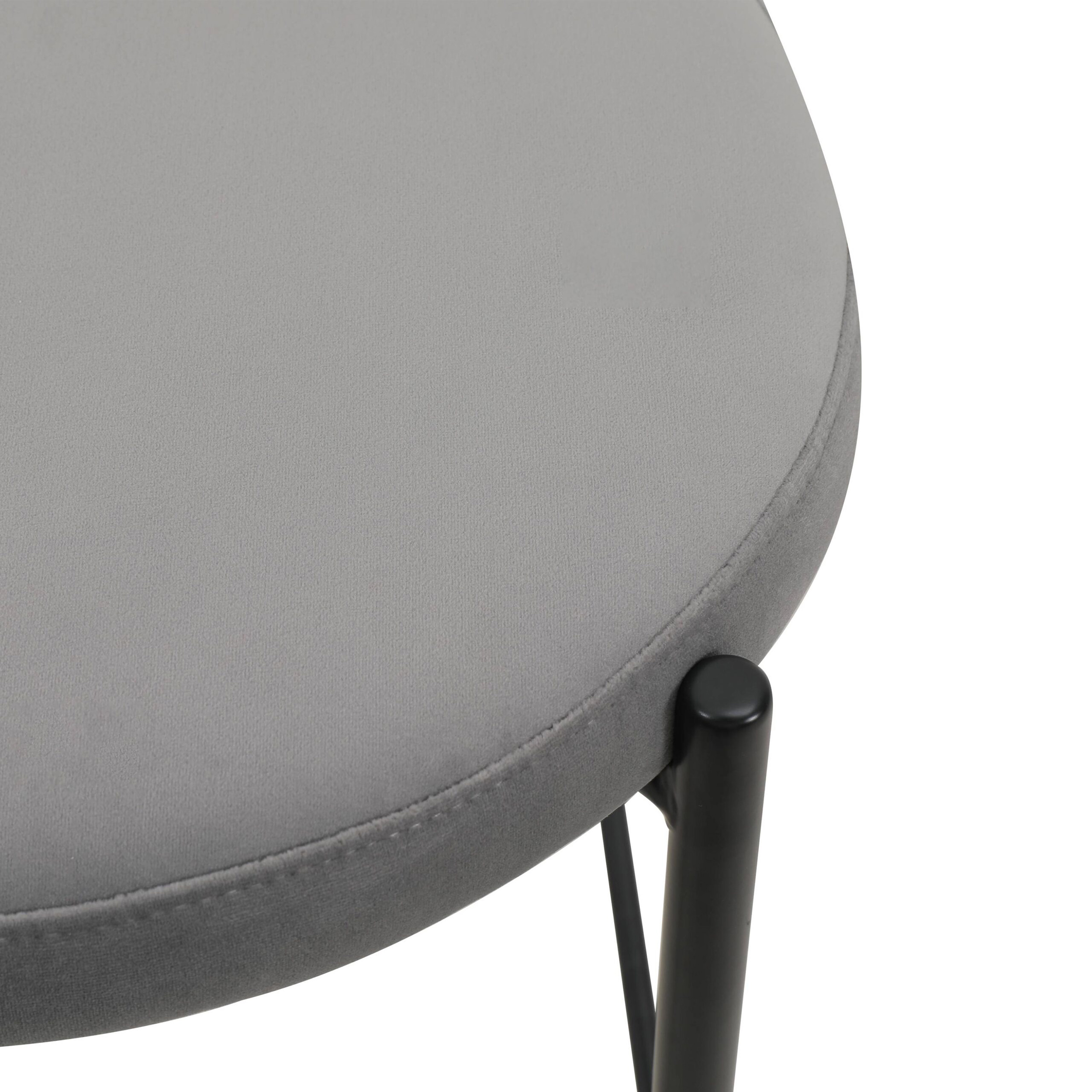 LeisureMod Euston Mid-Century Modern Wicker Bar Stool with Black Powder Coated Steel Frame and Footrest - Gray