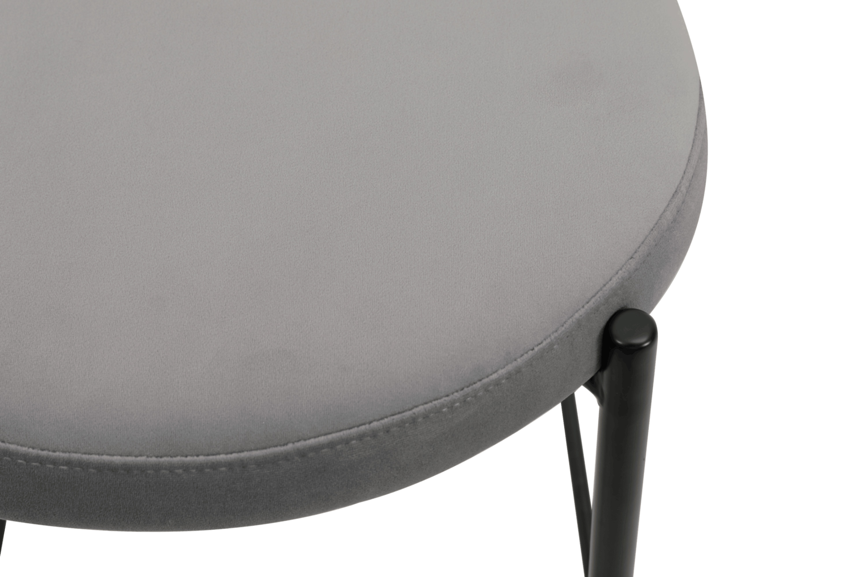 LeisureMod Euston Mid-Century Modern Wicker Bar Stool with Black Powder Coated Steel Frame and Footrest - Gray