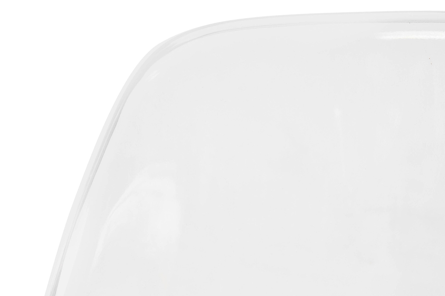 LeisureMod Dover Molded Side Chair with Acrylic Plastic Base - Clear