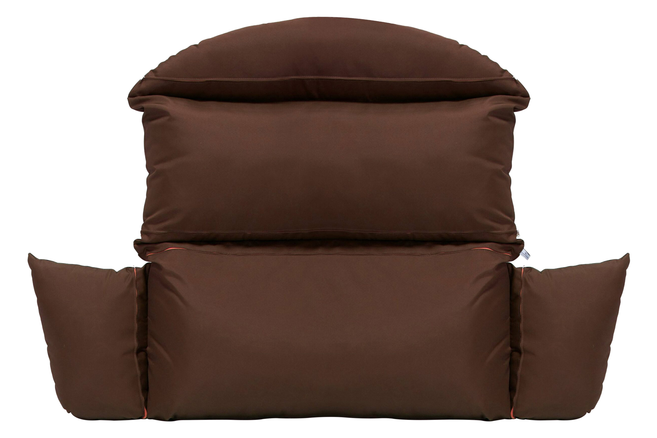 LeisureMod Hanging 2 person Egg Swing Cushion - Brown