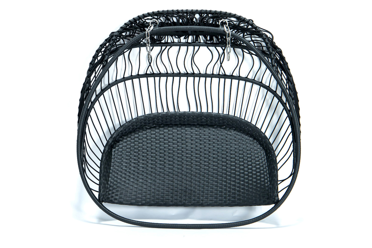 LeisureMod Wicker 2 Person Double Folding Hanging Egg Swing Chair - Beige
