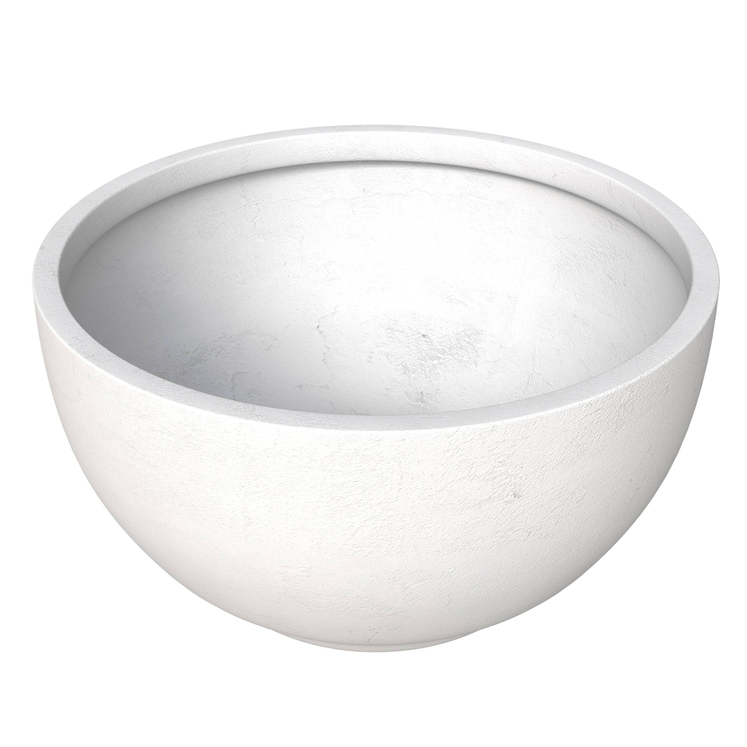 LeisureMod - Grove Modern 6" Round Planter Pot in Fiberstone