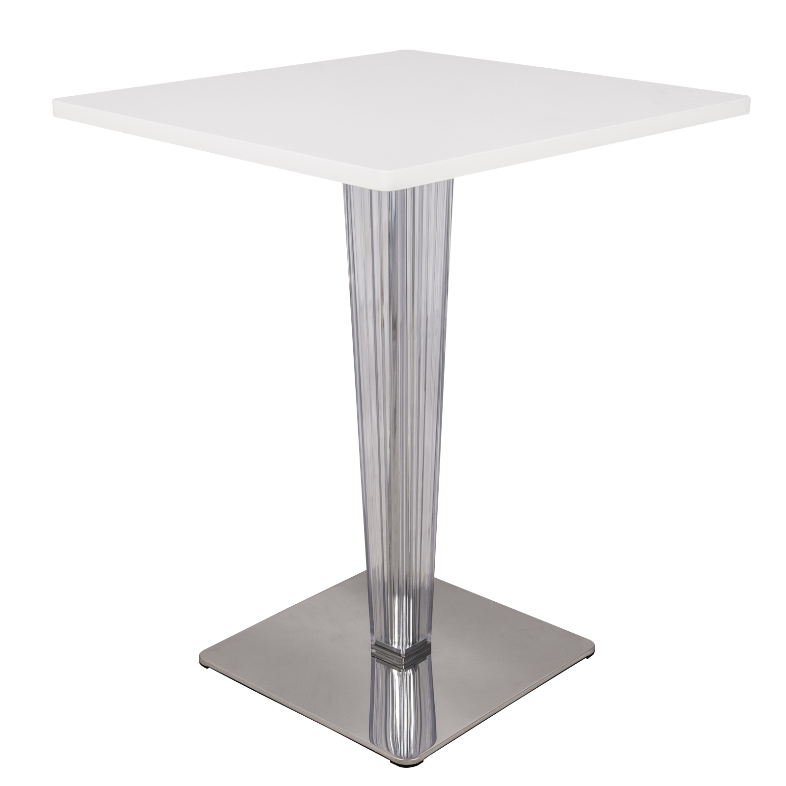 LeisureMod - Modern Glen MDF Dining Table in White