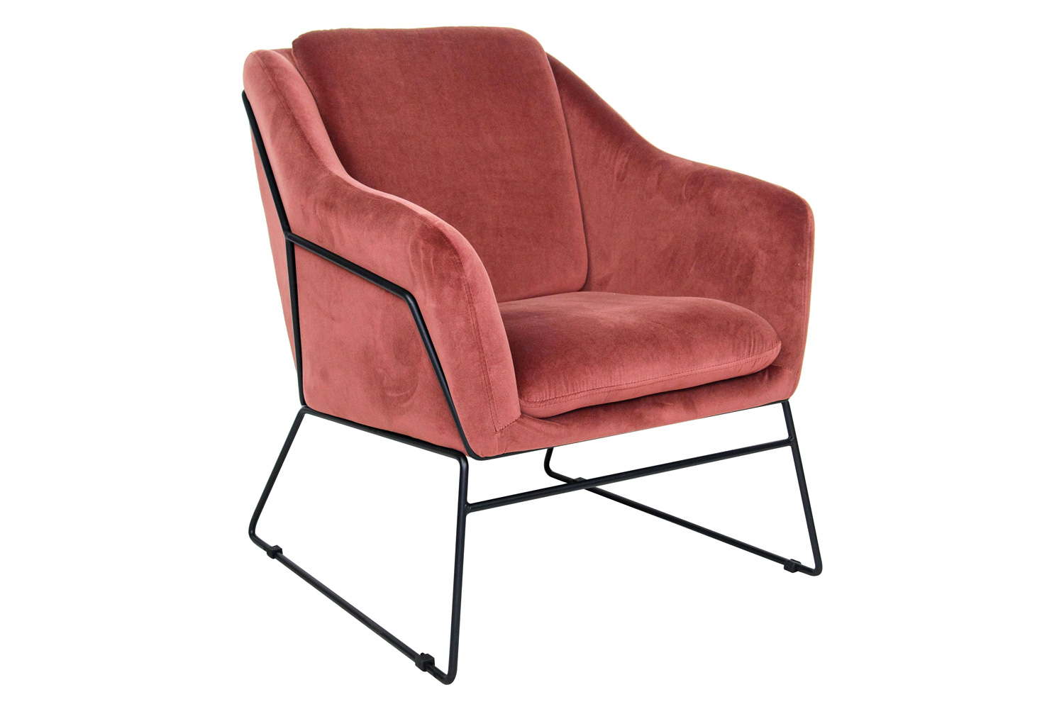 LeisureMod - Harmony Velvet Accent Armchair