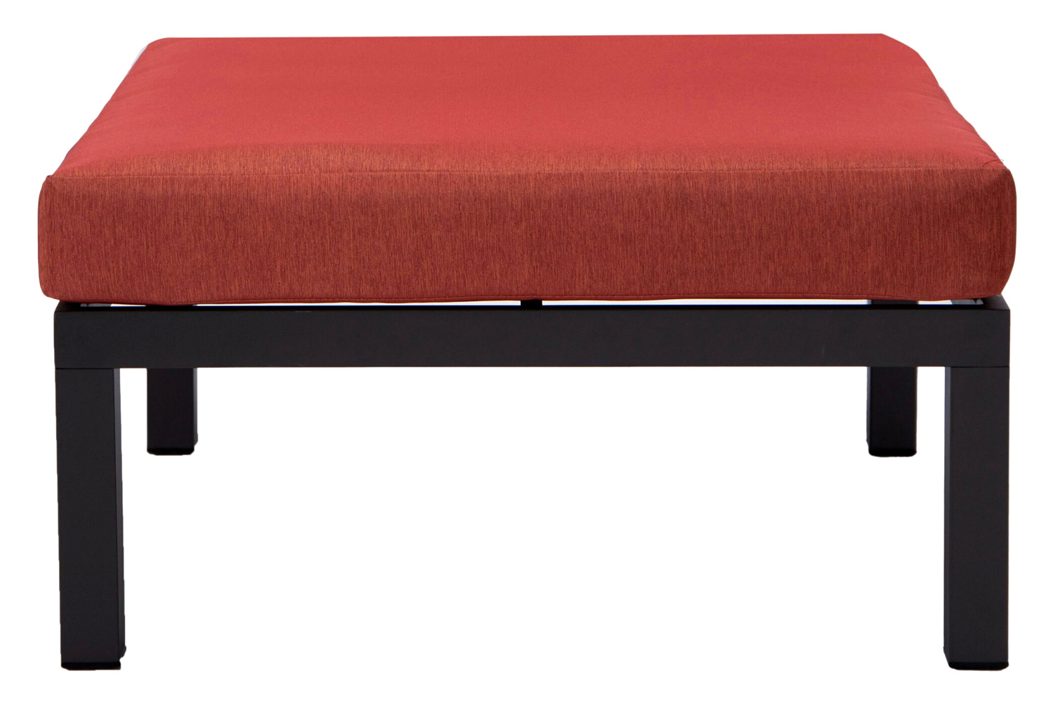 LeisureMod Hamilton 6-Piece Aluminum Patio Conversation Set with Cushions - Red