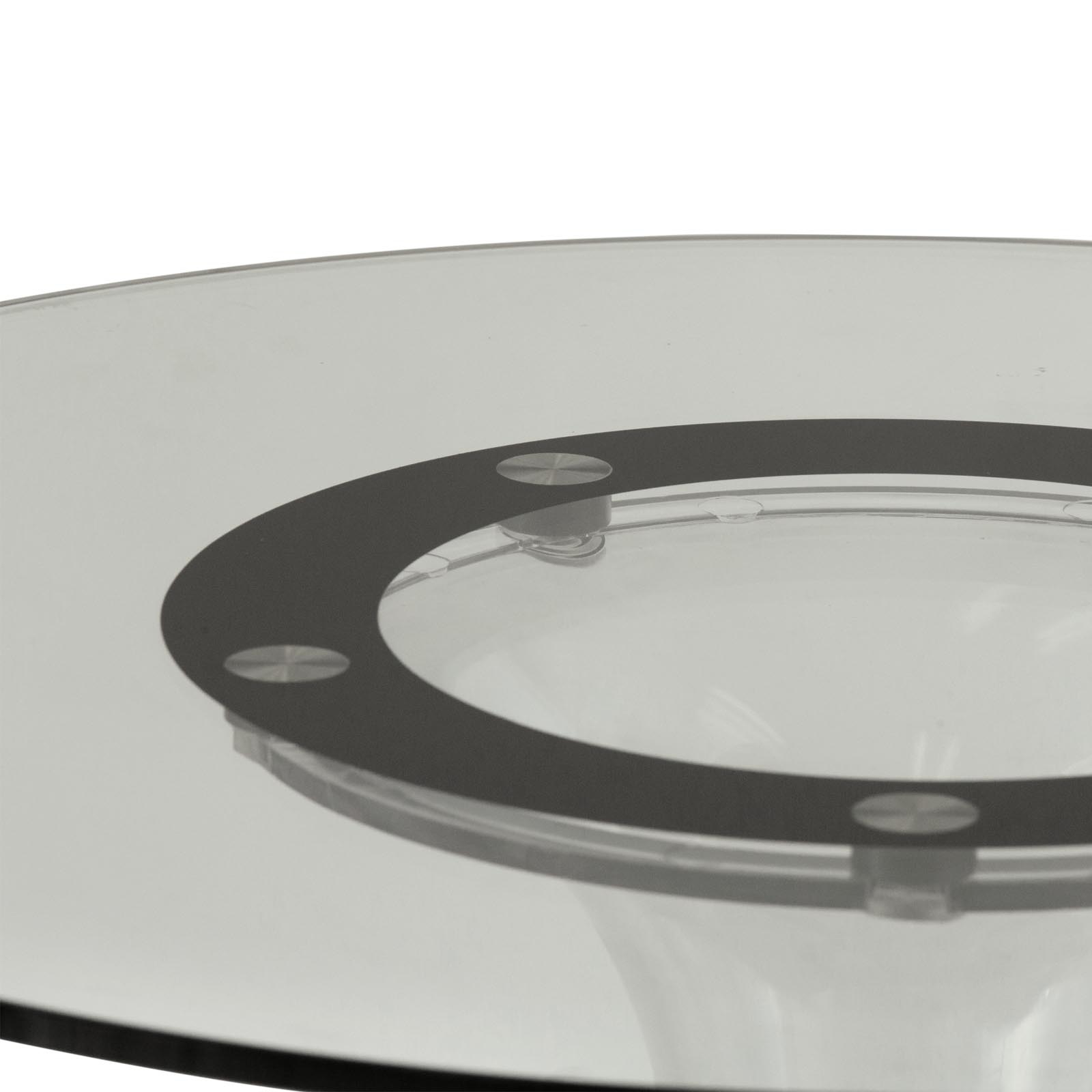 LeisureMod - Lonia Modern Glass Dining Table in Clear