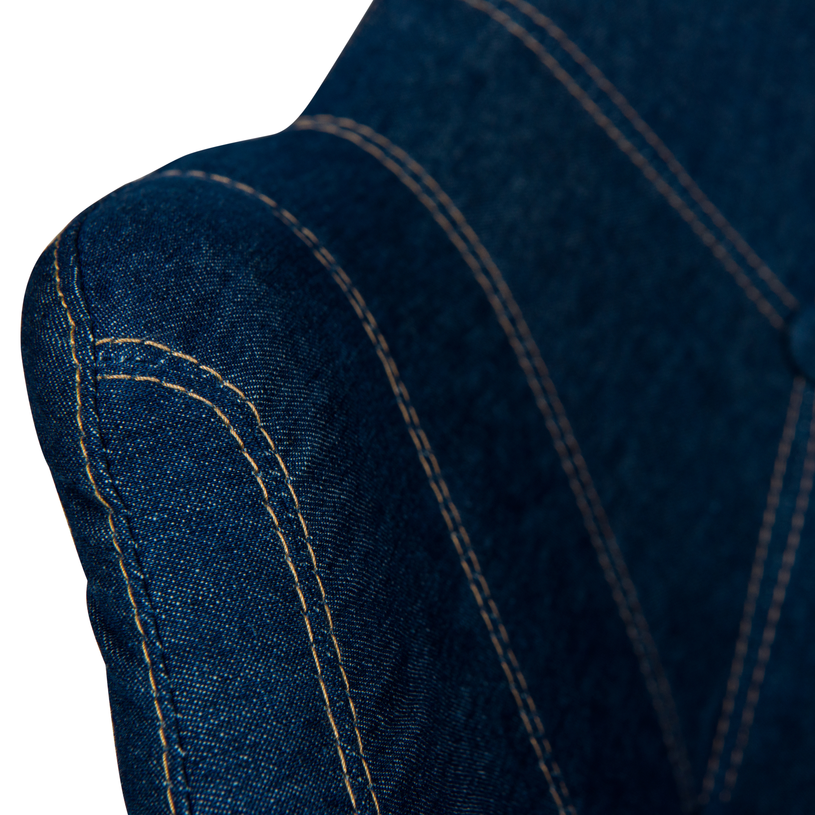 LeisureMod - Milburn Tufted Denim Lounge Chair