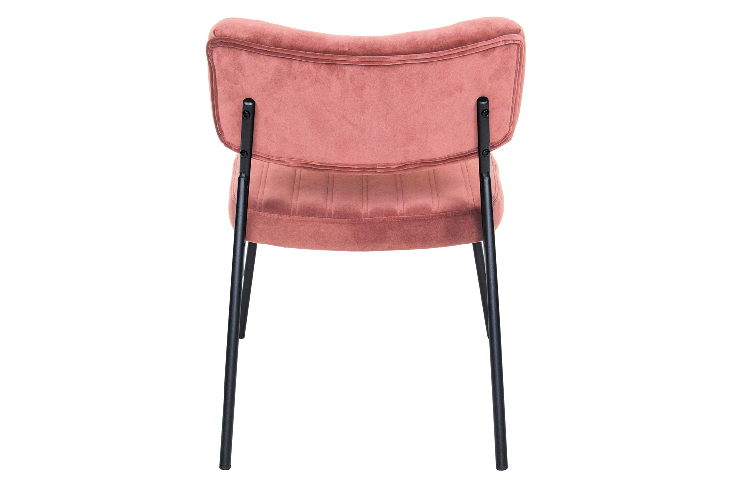 LeisureMod Marilane Velvet Accent Chair with Metal Frame - Royal/Rose