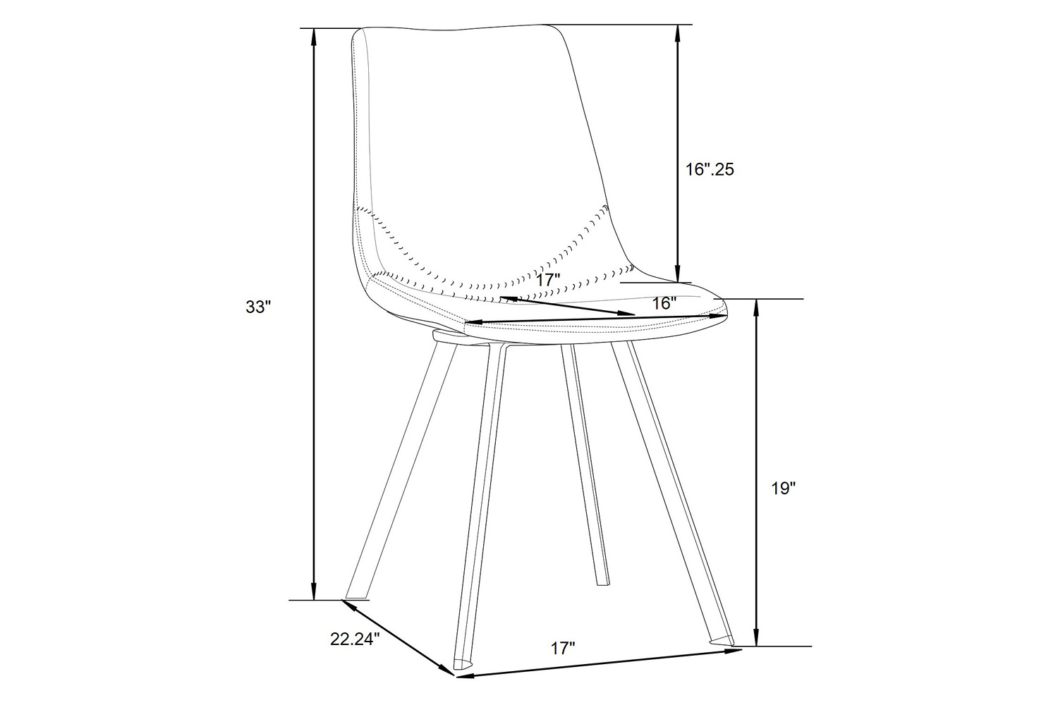LeisureMod Markley Modern Leather Dining Chair with Gold Metal Legs - Light Brown