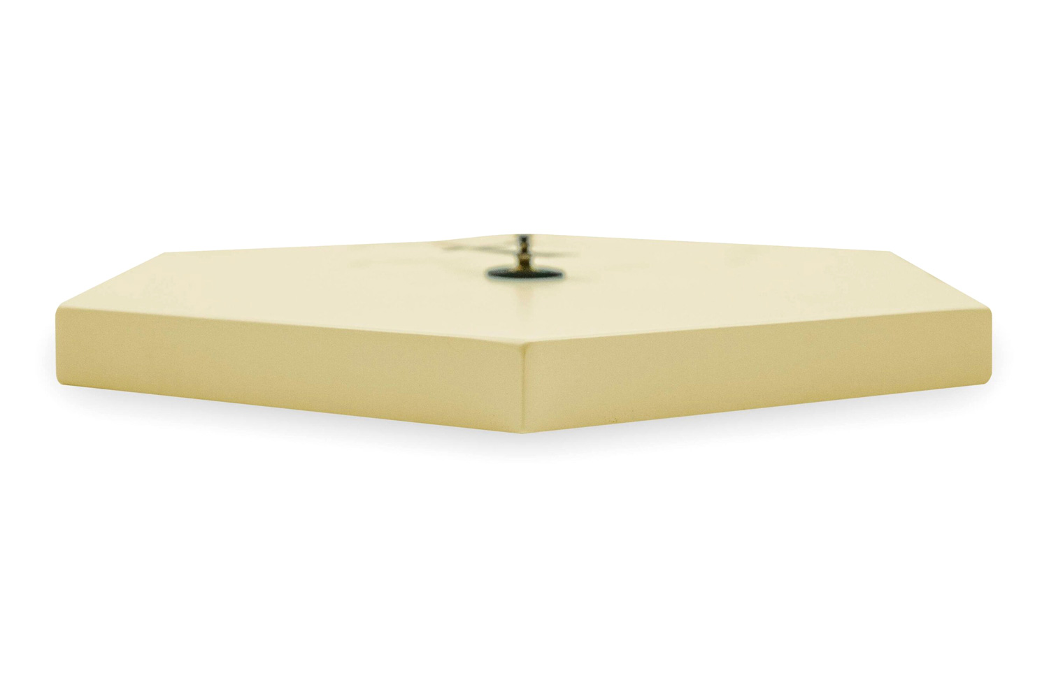 LeisureMod Manchester Modern Hexagon Silent Non-Ticking Wall Clock - Cream