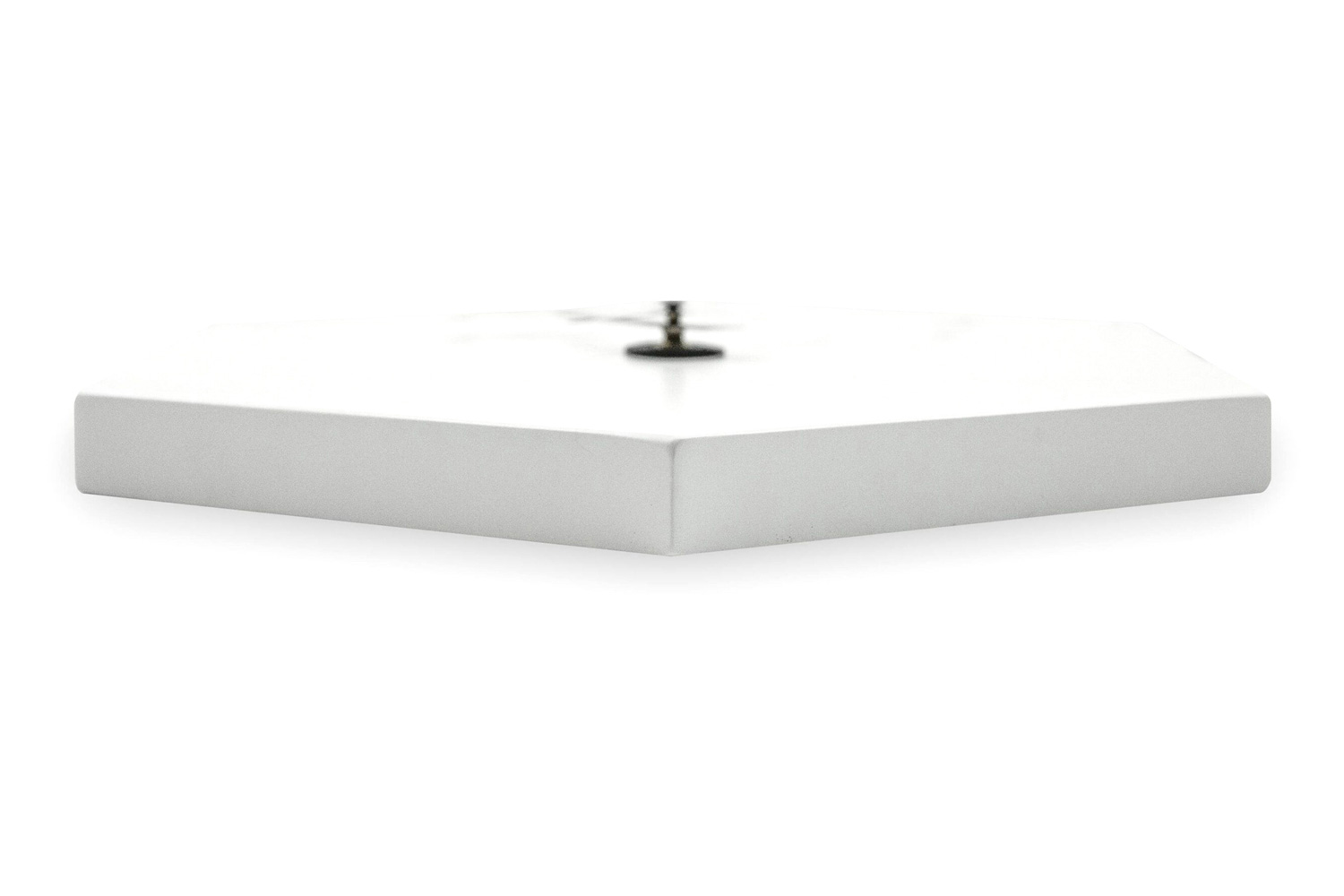 LeisureMod Manchester Modern Hexagon Silent Non-Ticking Wall Clock - White