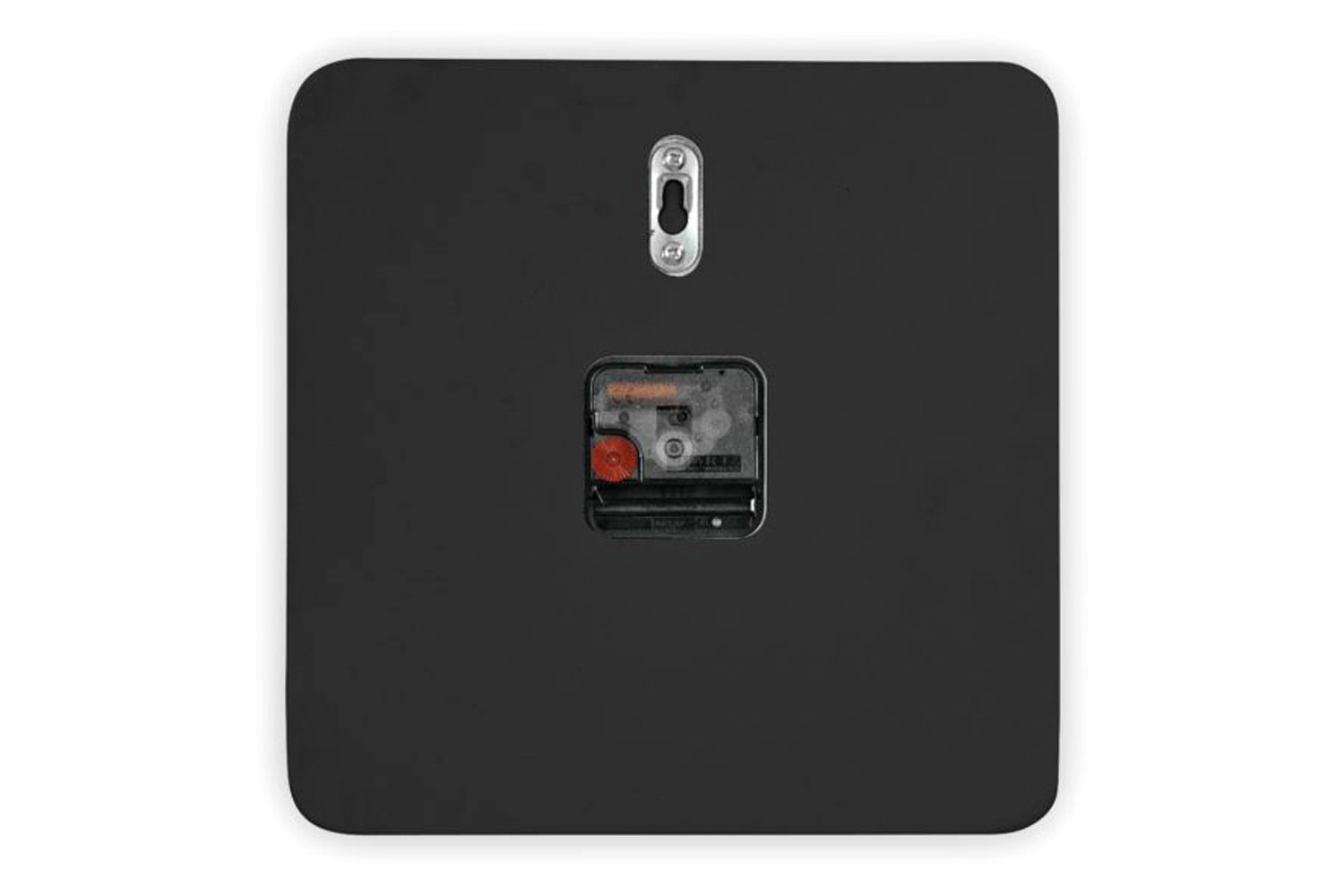 LeisureMod Manchester Modern Square Silent Non-Ticking Wall Clock - Black