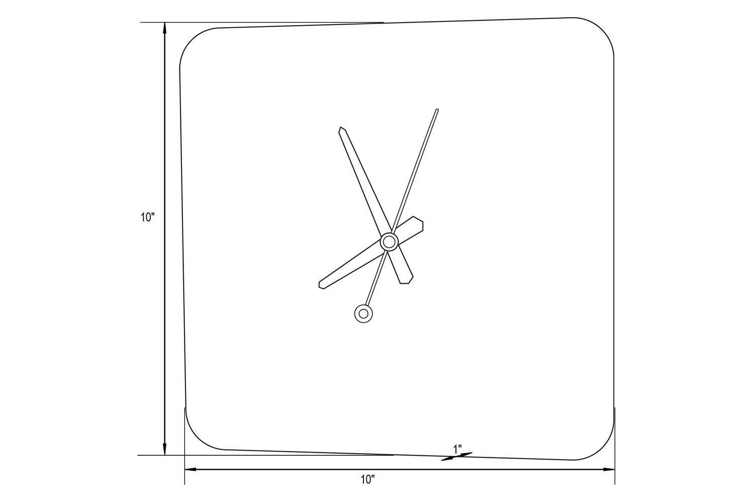 LeisureMod Manchester Modern Square Silent Non-Ticking Wall Clock - Mint