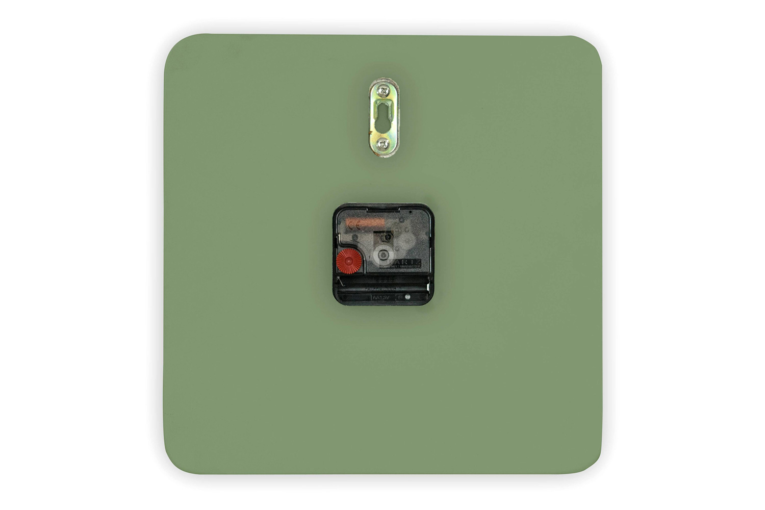LeisureMod Manchester Modern Square Silent Non-Ticking Wall Clock - Mint