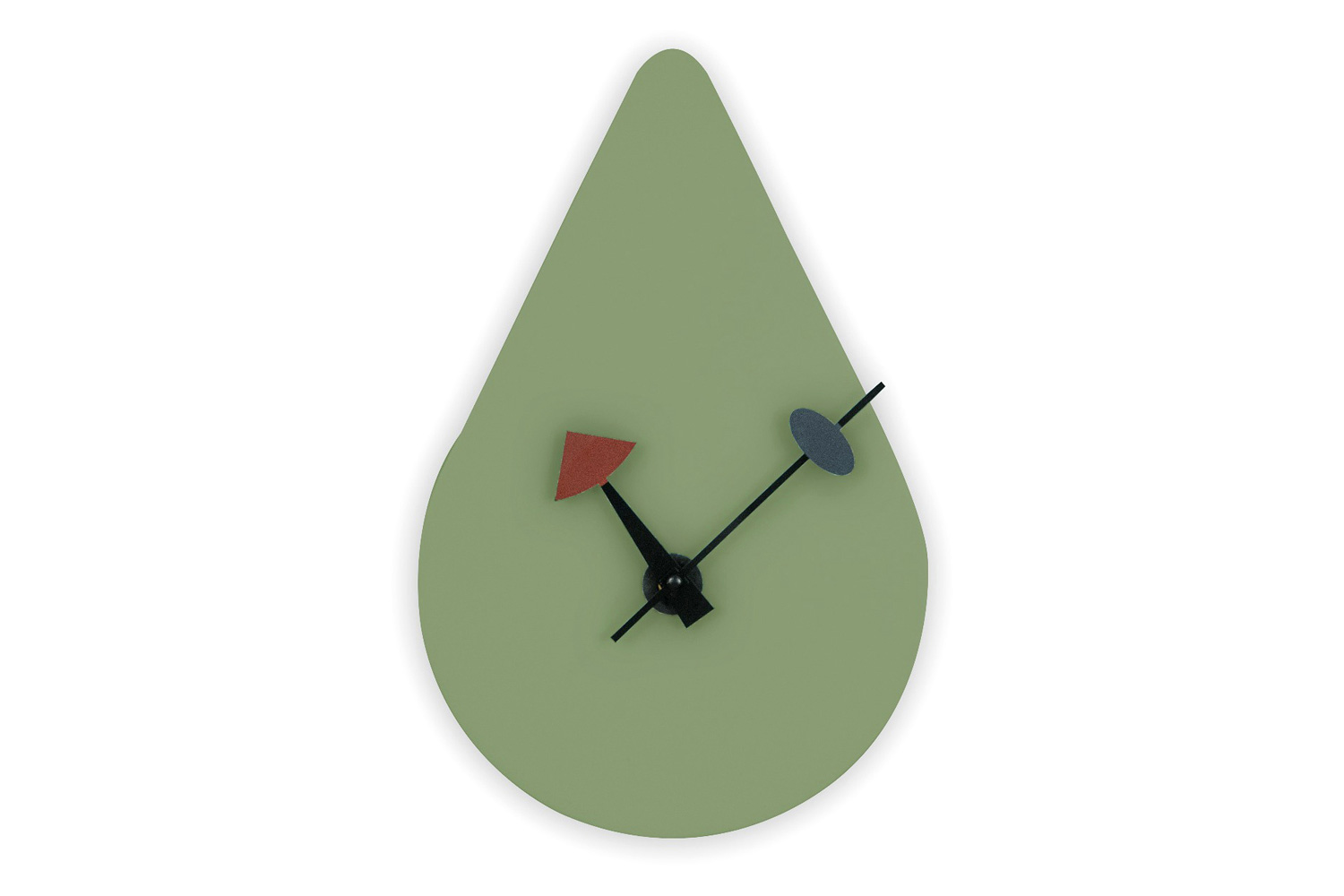 LeisureMod - Manchester Modern Tear-Drop Silent Non-Ticking Wall Clock