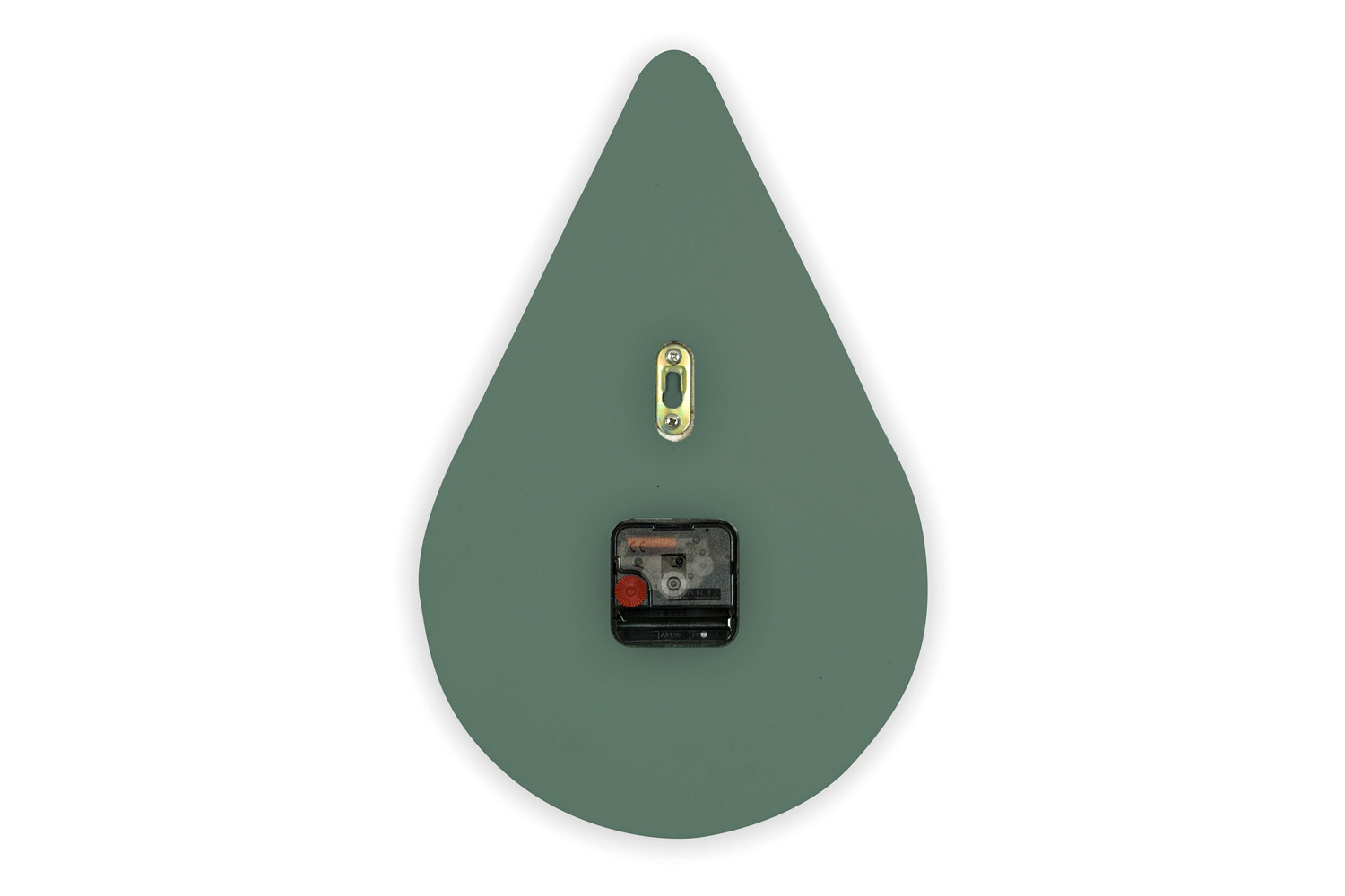 LeisureMod Manchester Modern Tear-Drop Silent Non-Ticking Wall Clock - Ocean Green