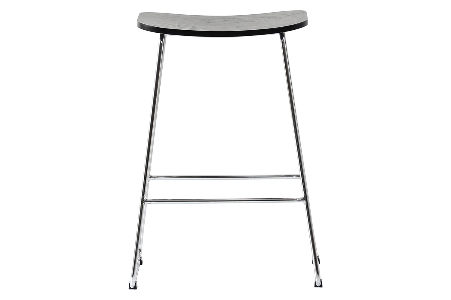 LeisureMod - Melrose Modern Wood Counter Stool with Chrome Frame