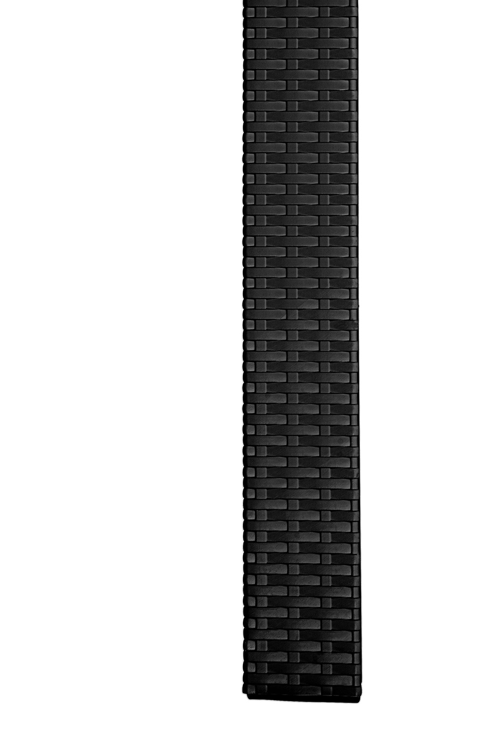 LeisureMod Mace Weave Design Outdoor Dining Table - Black
