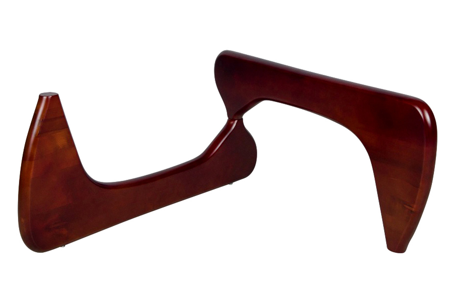 LeisureMod Imperial Triangle Coffee Table Base - Cherry