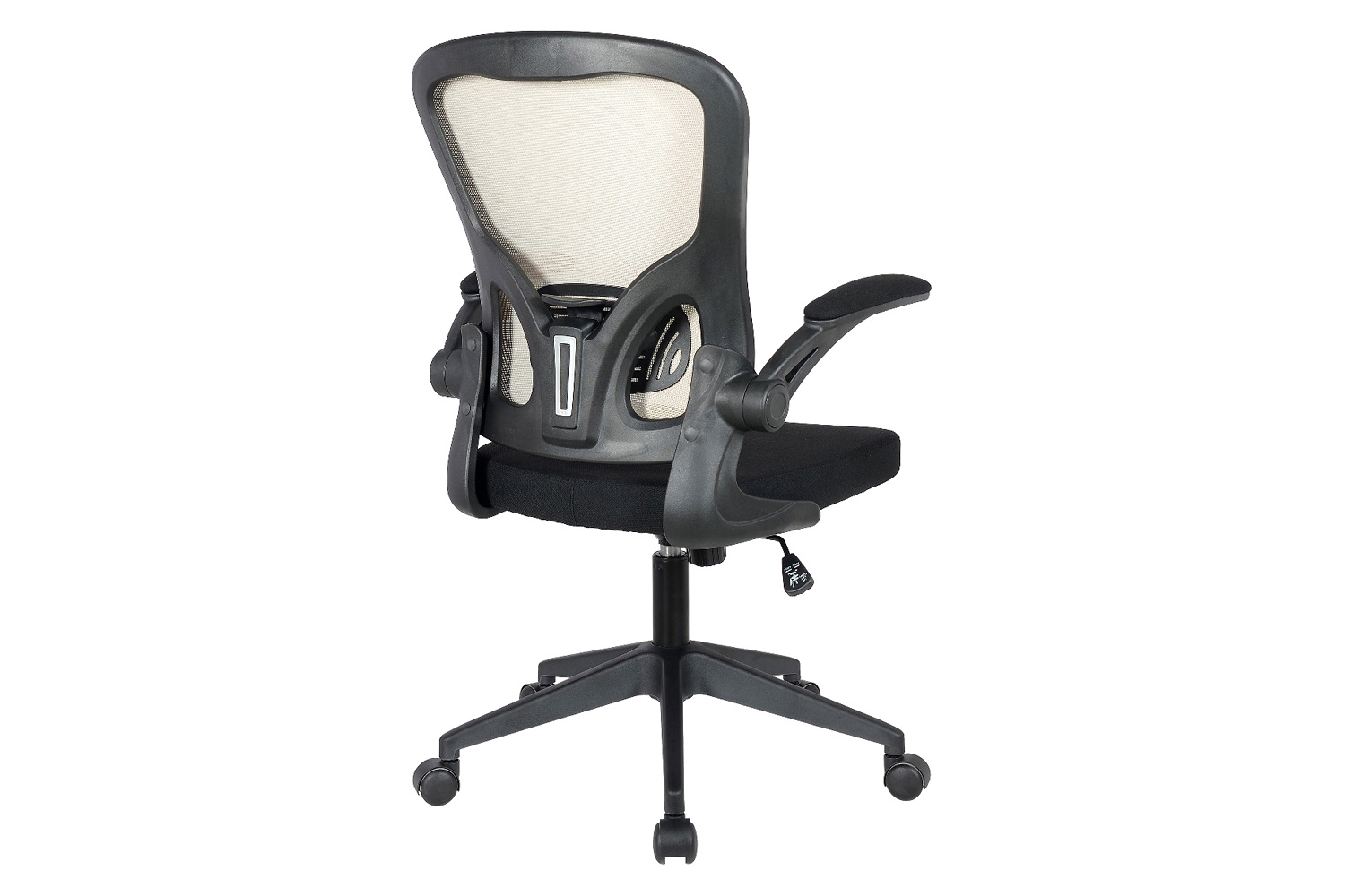 LeisureMod Newton Mesh Office Chair - Beige