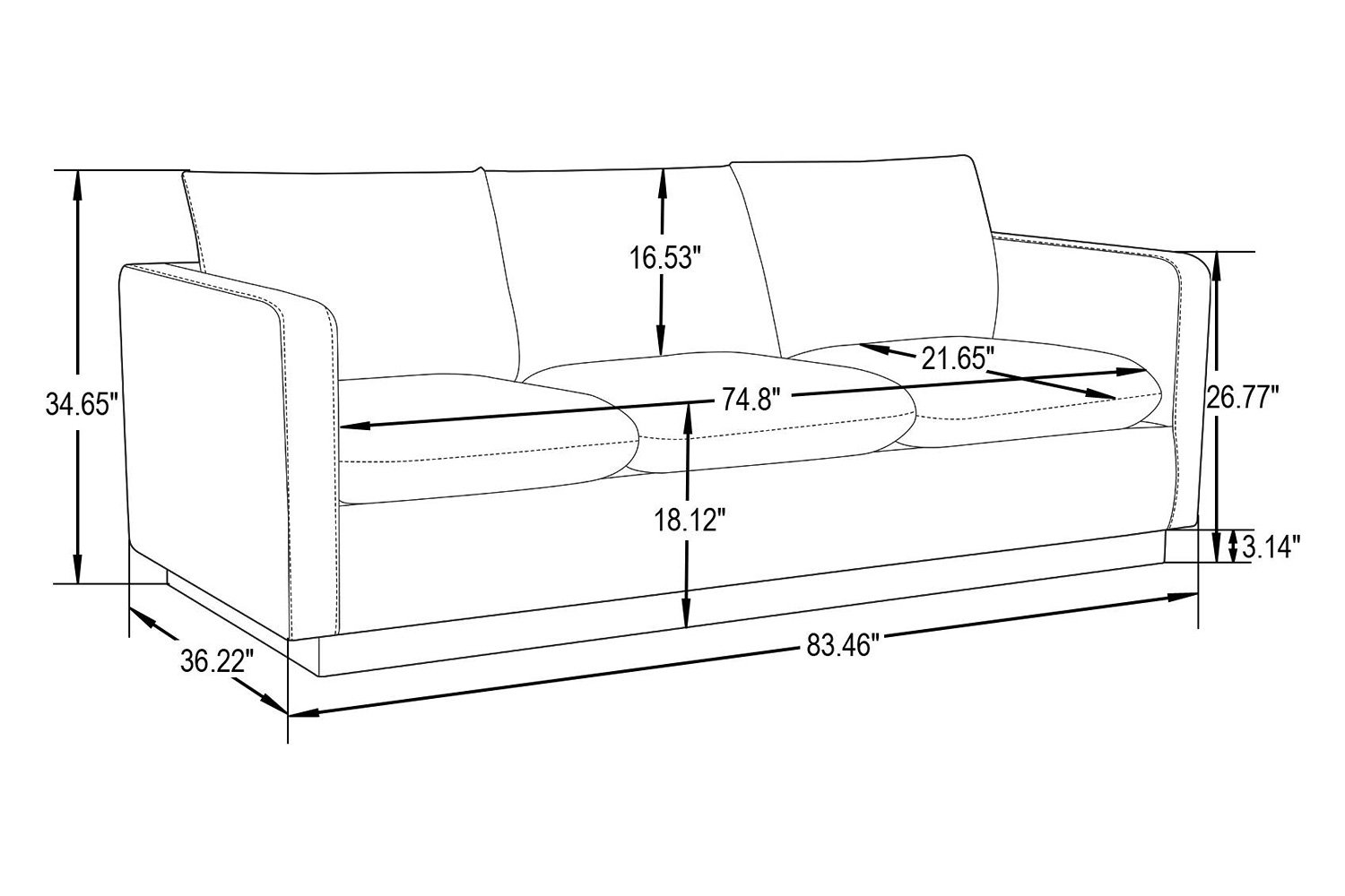LeisureMod Nervo Modern Mid-Century Upholstered Leather Sofa with Gold Base - White
